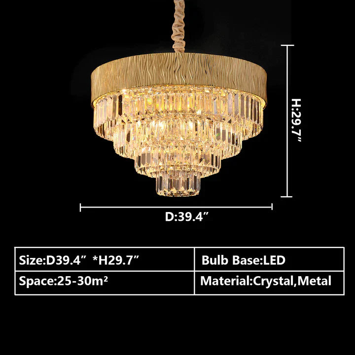 New Modern Gold Round/Oval Light Luxury Ceiling Crystal Chandelier Set for Living Room/Dining Room Chandeliers Kevinstudiolives