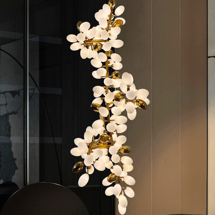 Kevin Luxury Escamoles Long Grape Chandelier, Popular Long Chandelier Chandeliers Kevinstudiolives H 118.1" * D 29.5" Warm Light