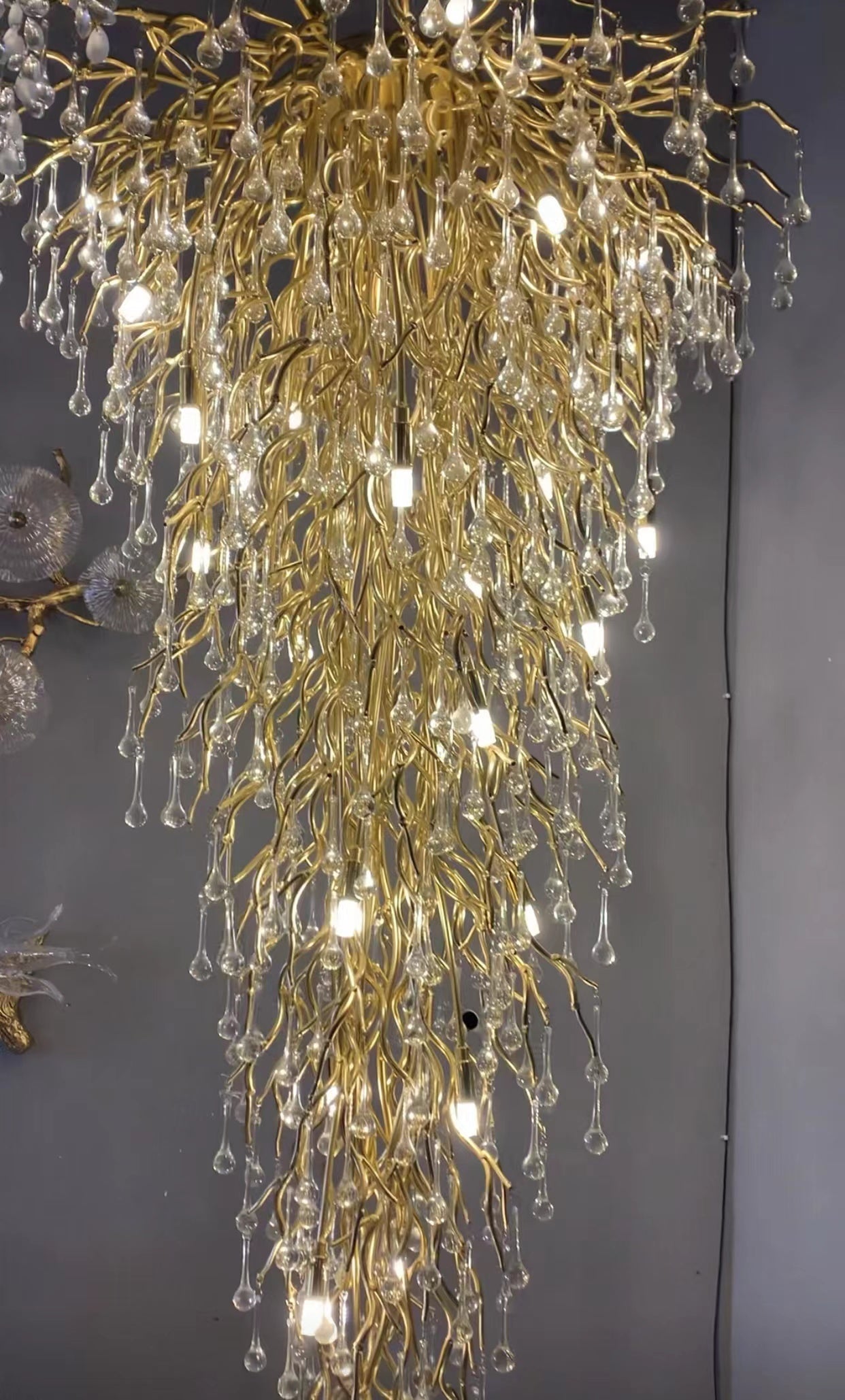 Water Drop Crystal Chandelier For Foyer/Staircase Chandeliers Kevinstudiolives