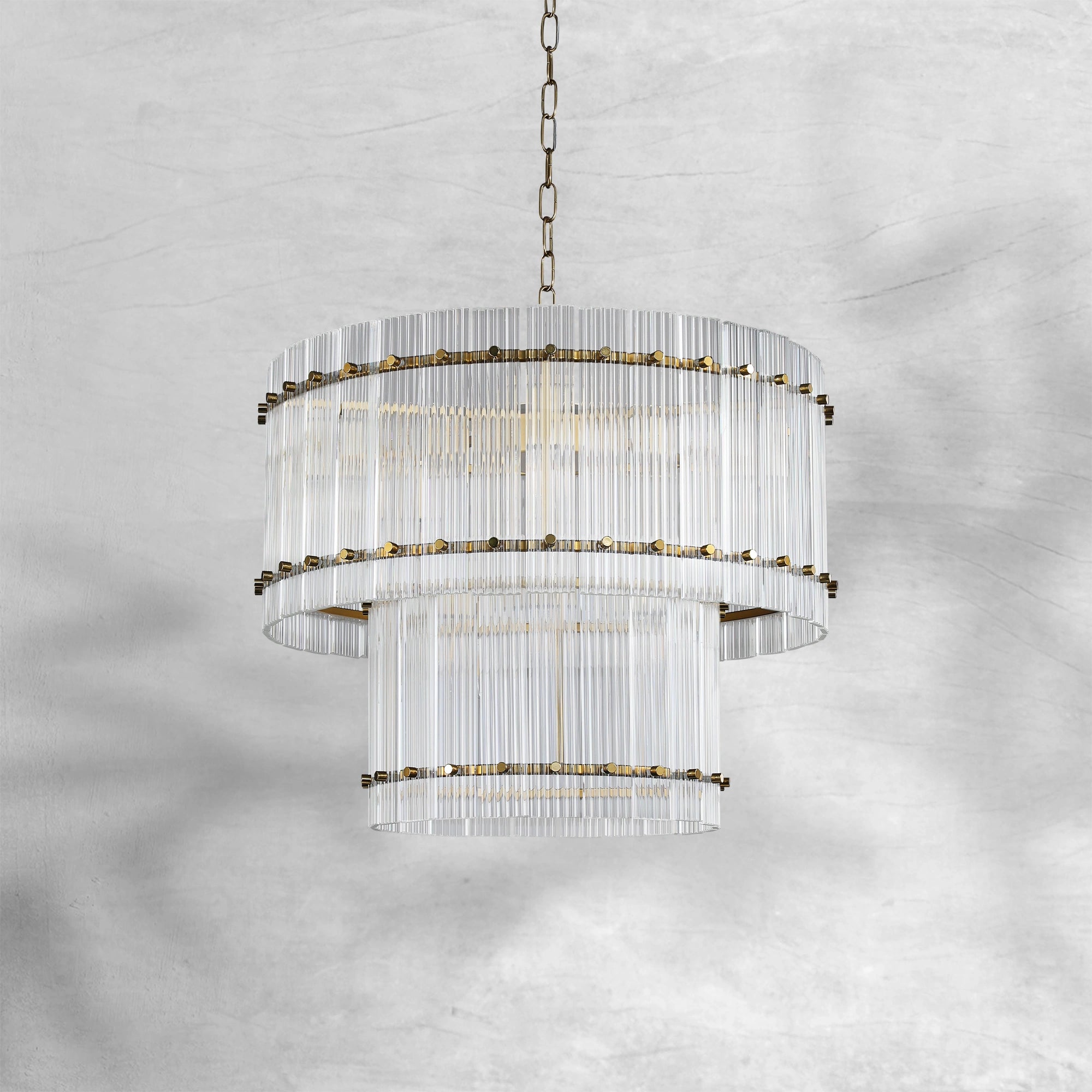 Sun Marcus Two-Tier Glass Round Chandelier 22", 37", 48", 60"