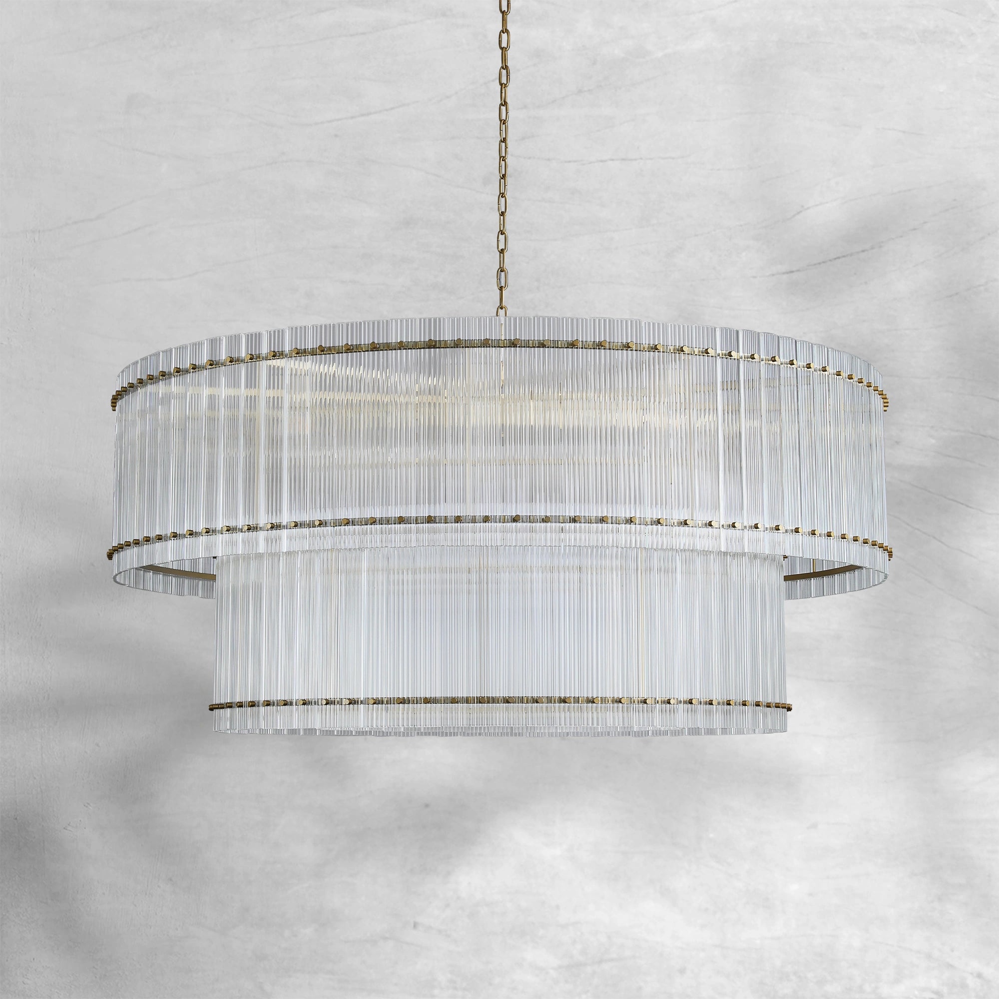 Sun Marcus Two-Tier Glass Round Chandelier 22", 37", 48", 60"