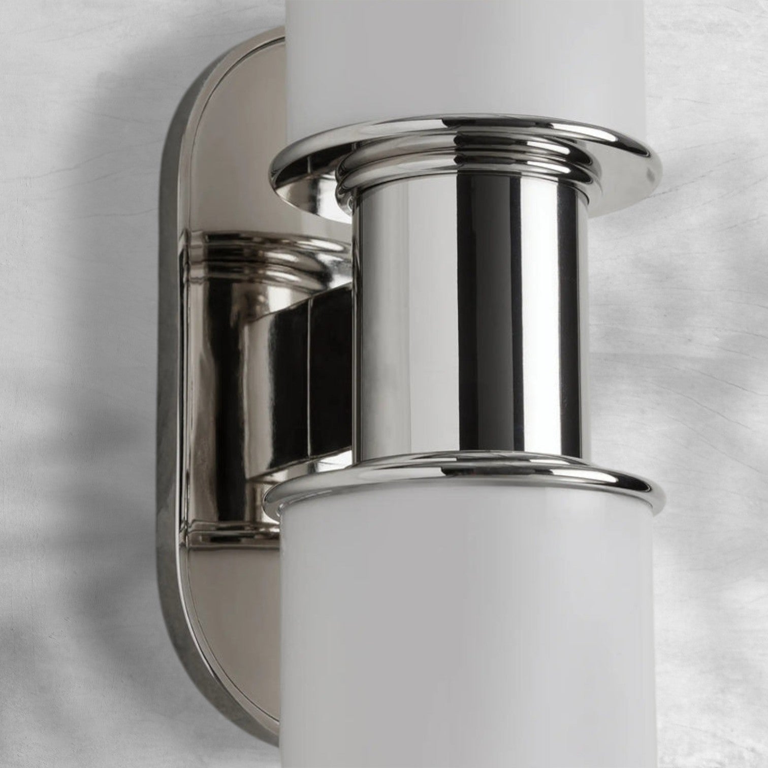 Harlin Modern Milk Glass 2-Light Wall Sconce