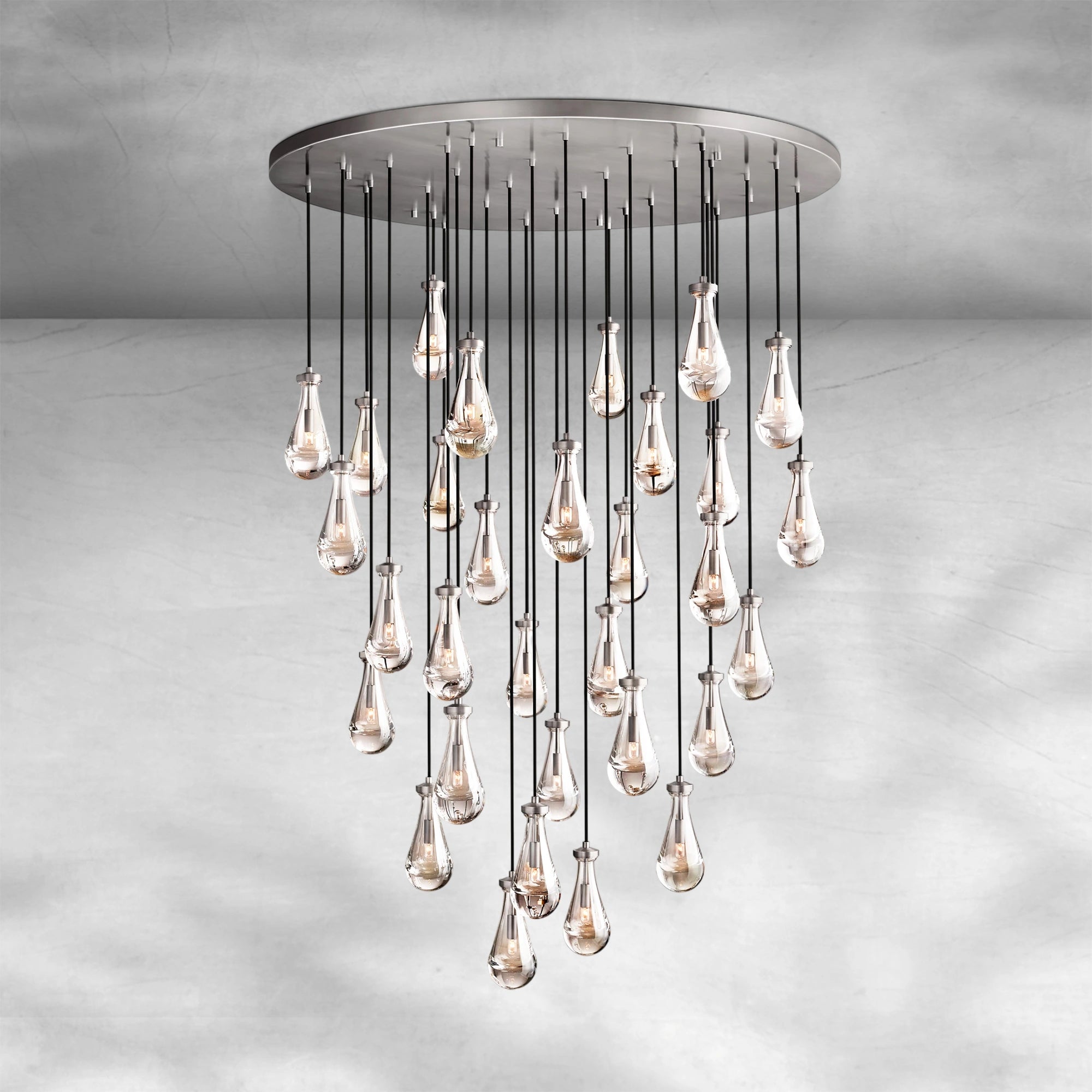Raindrop Round Chandelier 18" 36" 47" 60"