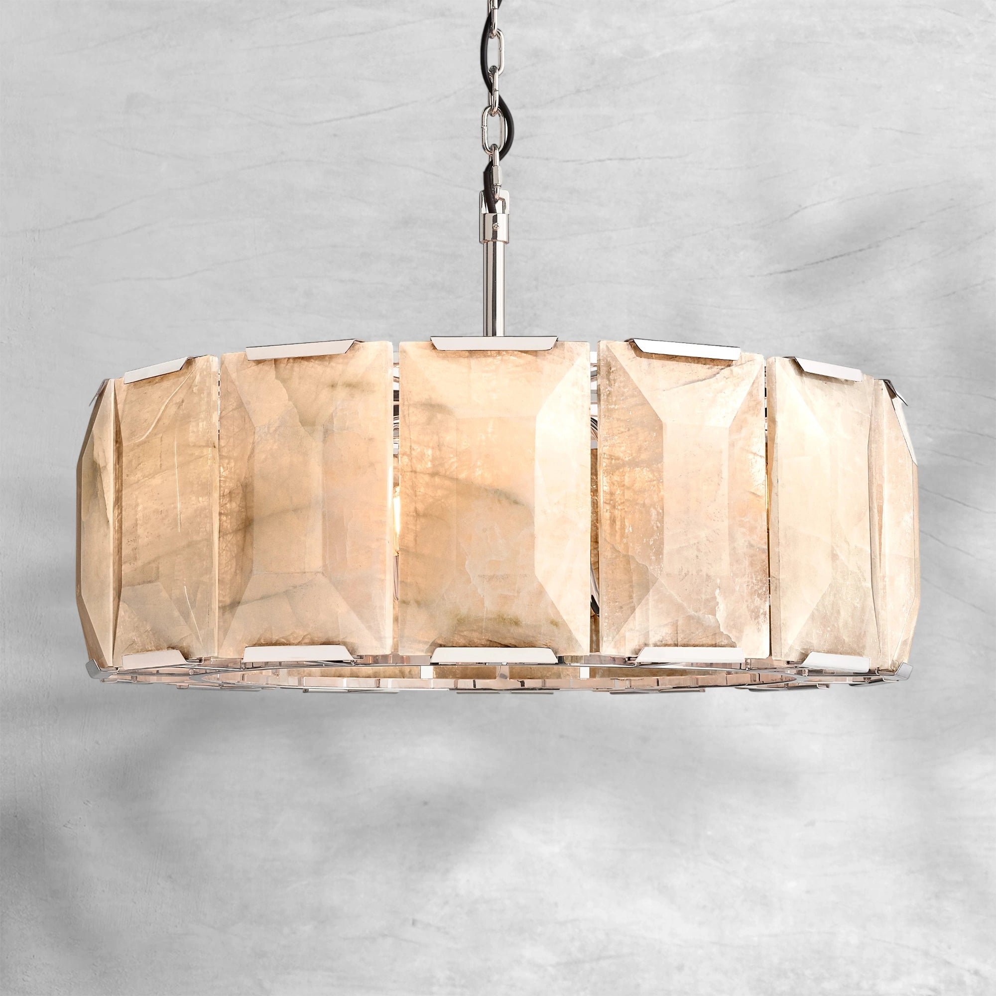 Harlew Calcite Round Chandelier 19"/31"/43"/60"