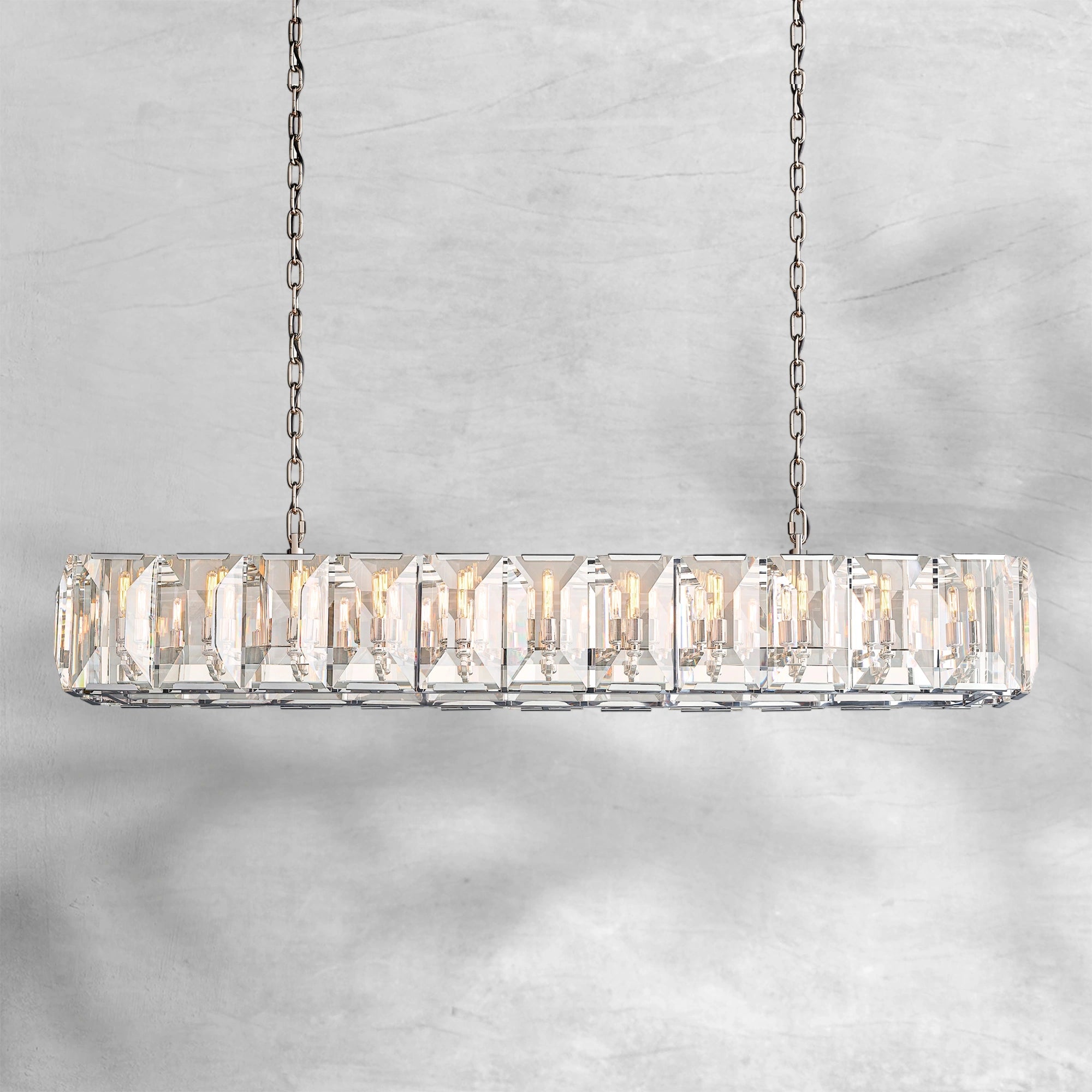 Harlew Crystal Rectangle Chandelier 42"54"62"74"