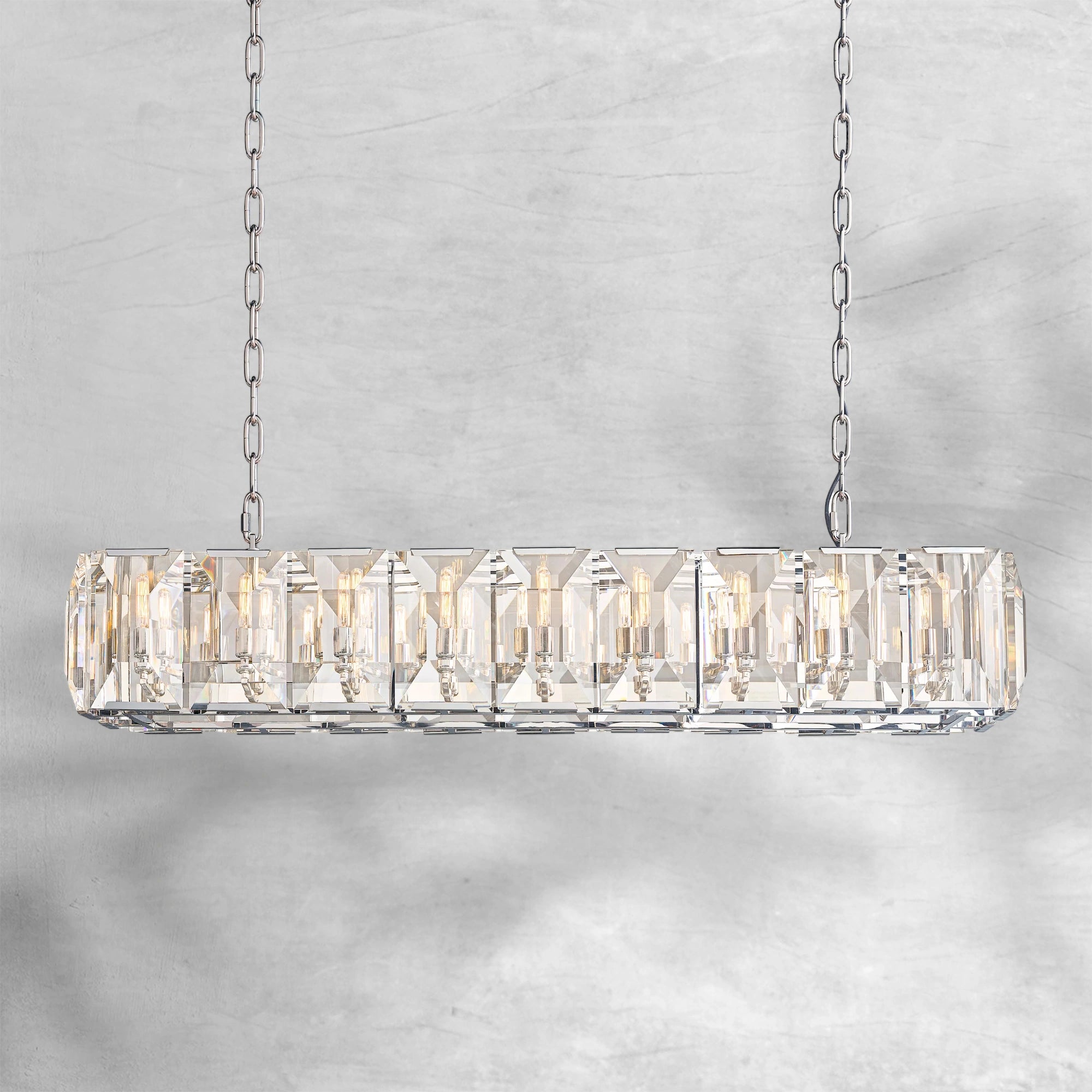 Harlew Crystal Rectangle Chandelier 42"54"62"74"