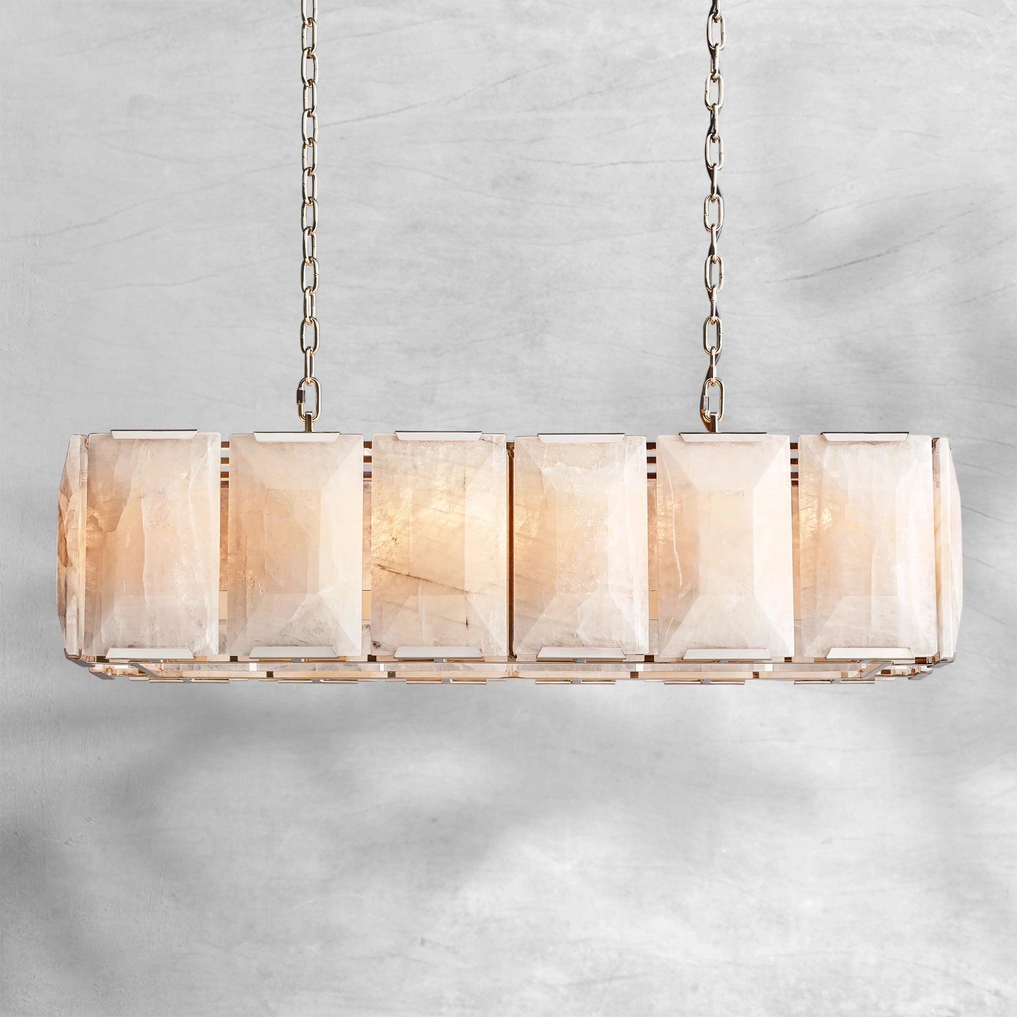 Harlew Calcite Rectangular Chandelier 42"54''62''74''