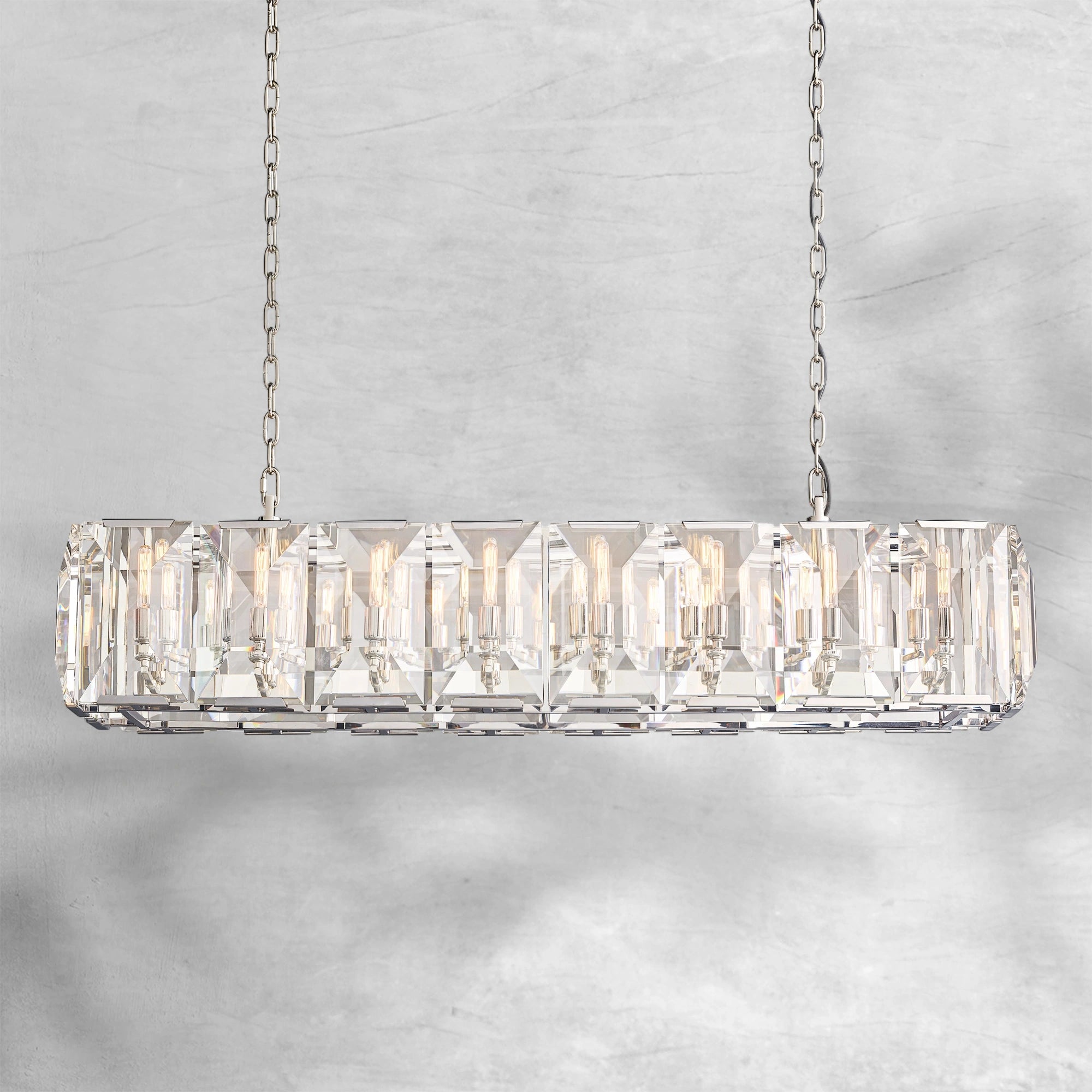 Harlew Crystal Rectangle Chandelier 42"54"62"74"