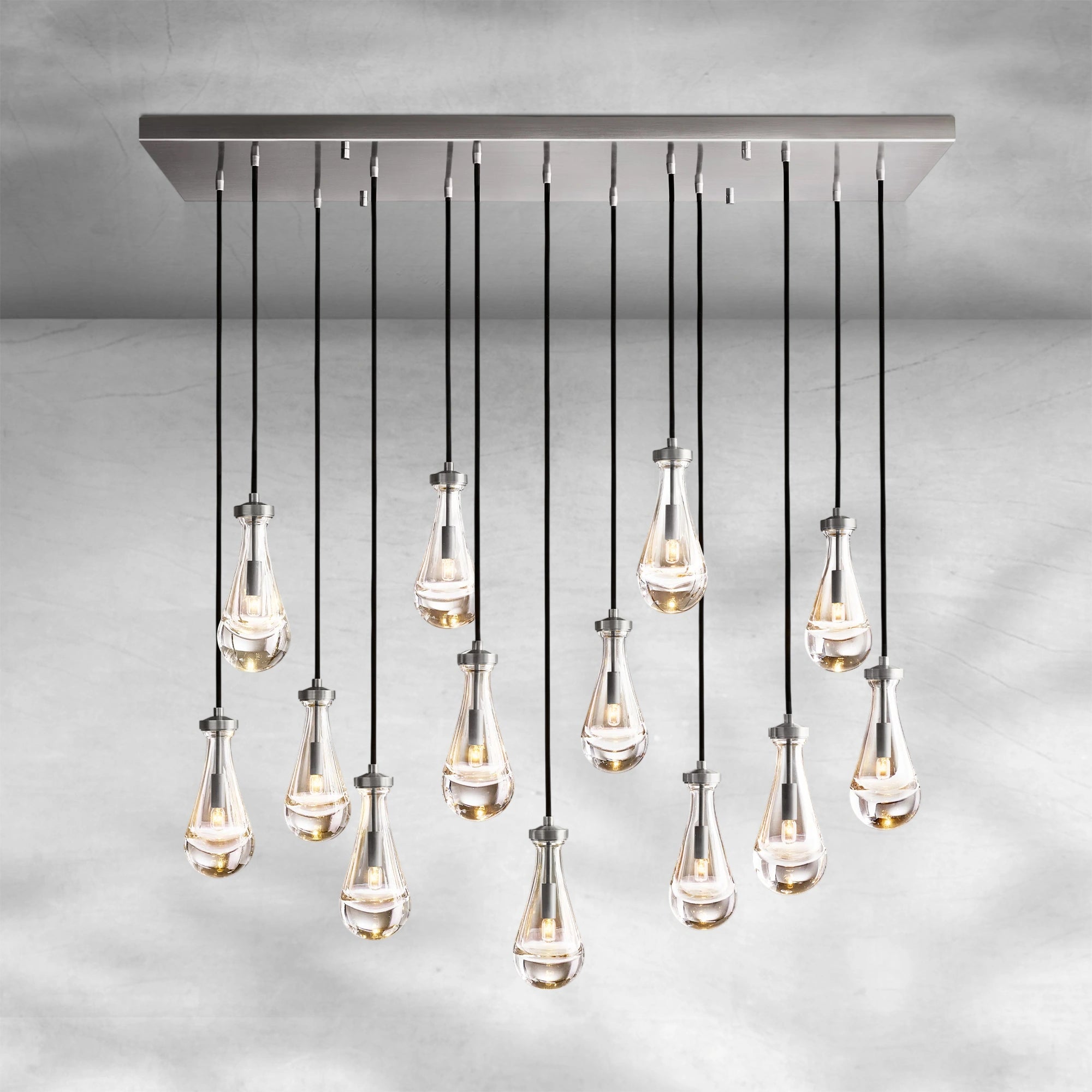 Raindrop Modern Linear Chandelier 54", 72"