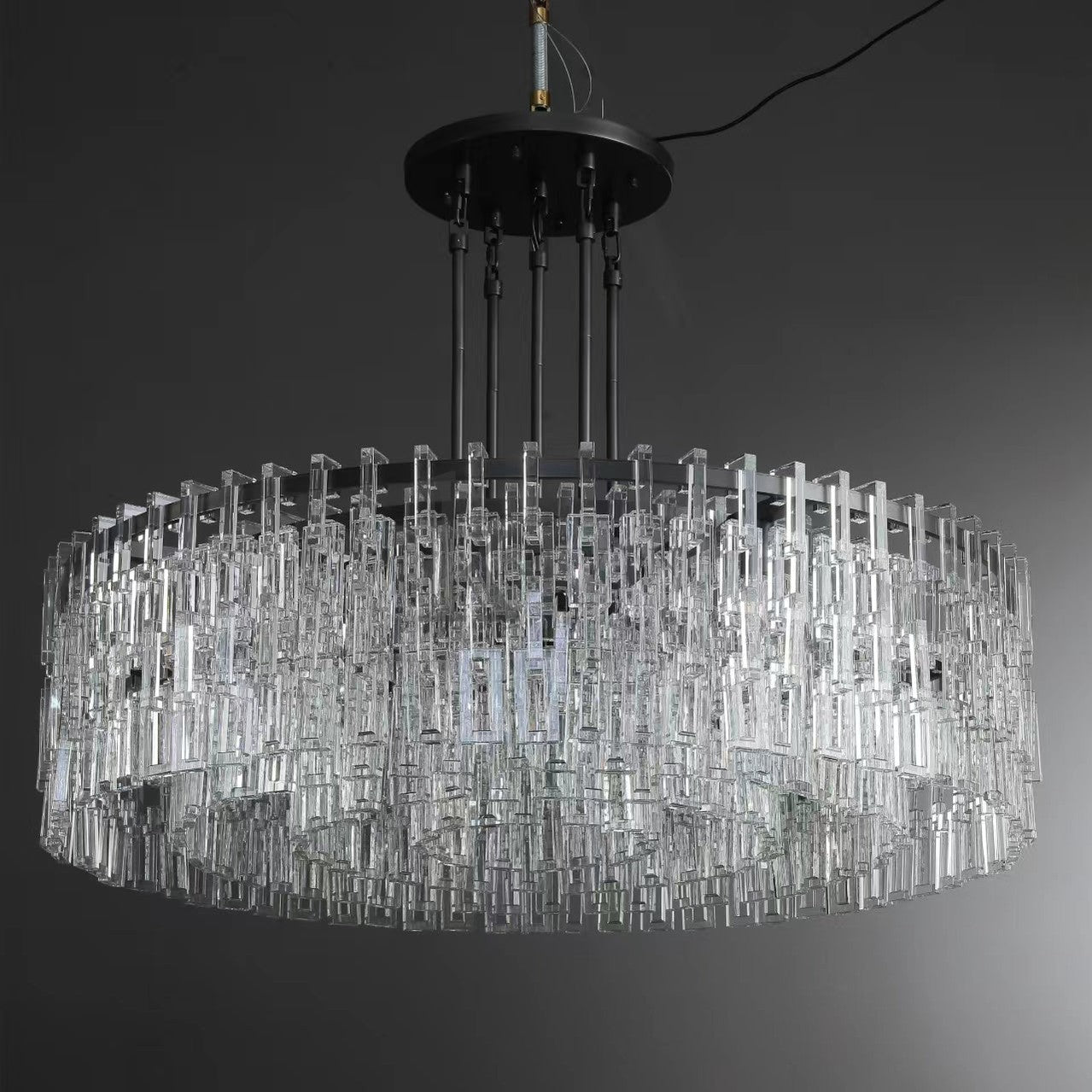 Momela Modern Round Crystal Chandelier 36", 48", 60" chandelier Kevin Studio Inc