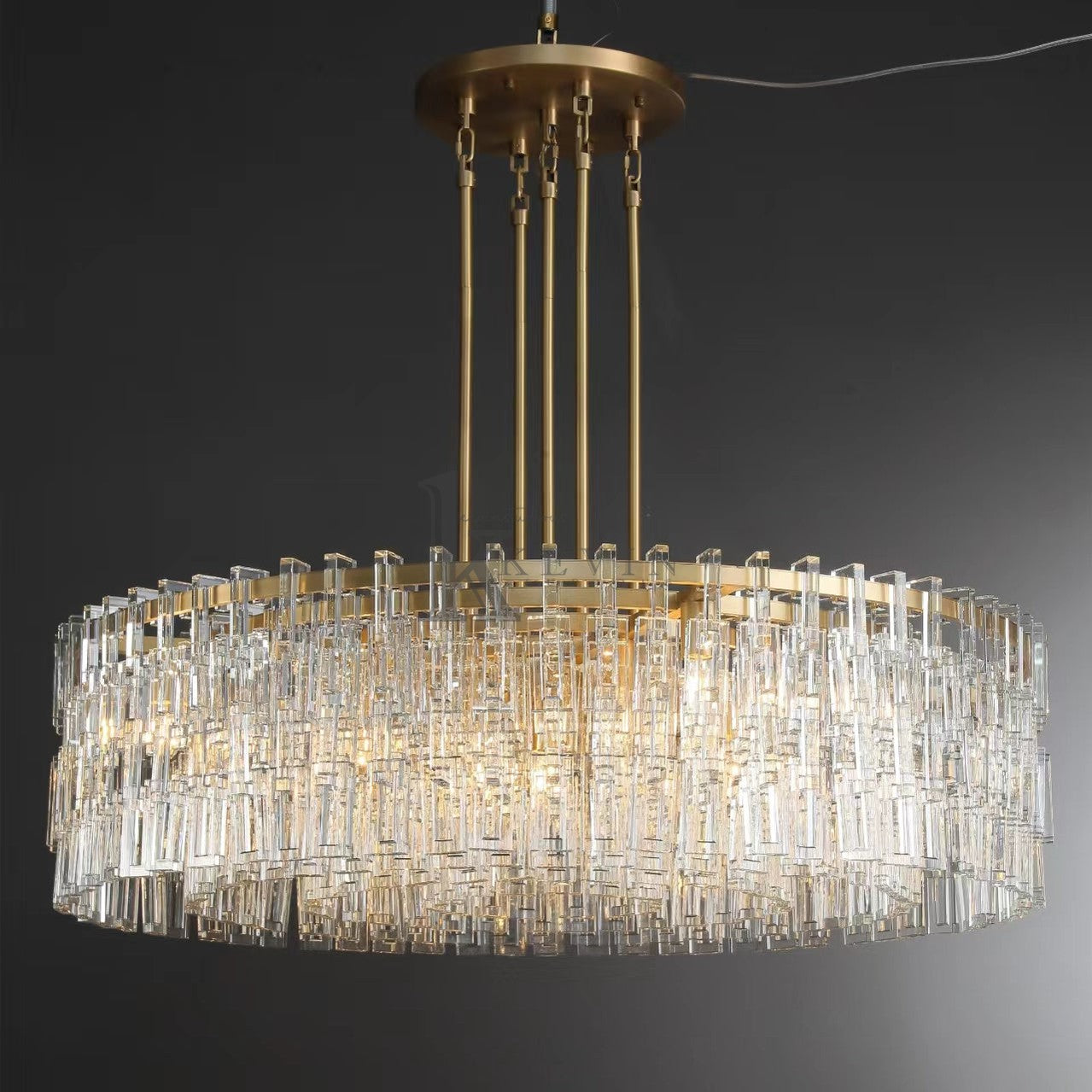 Momela Modern Round Crystal Chandelier 36", 48", 60" chandelier Kevin Studio Inc