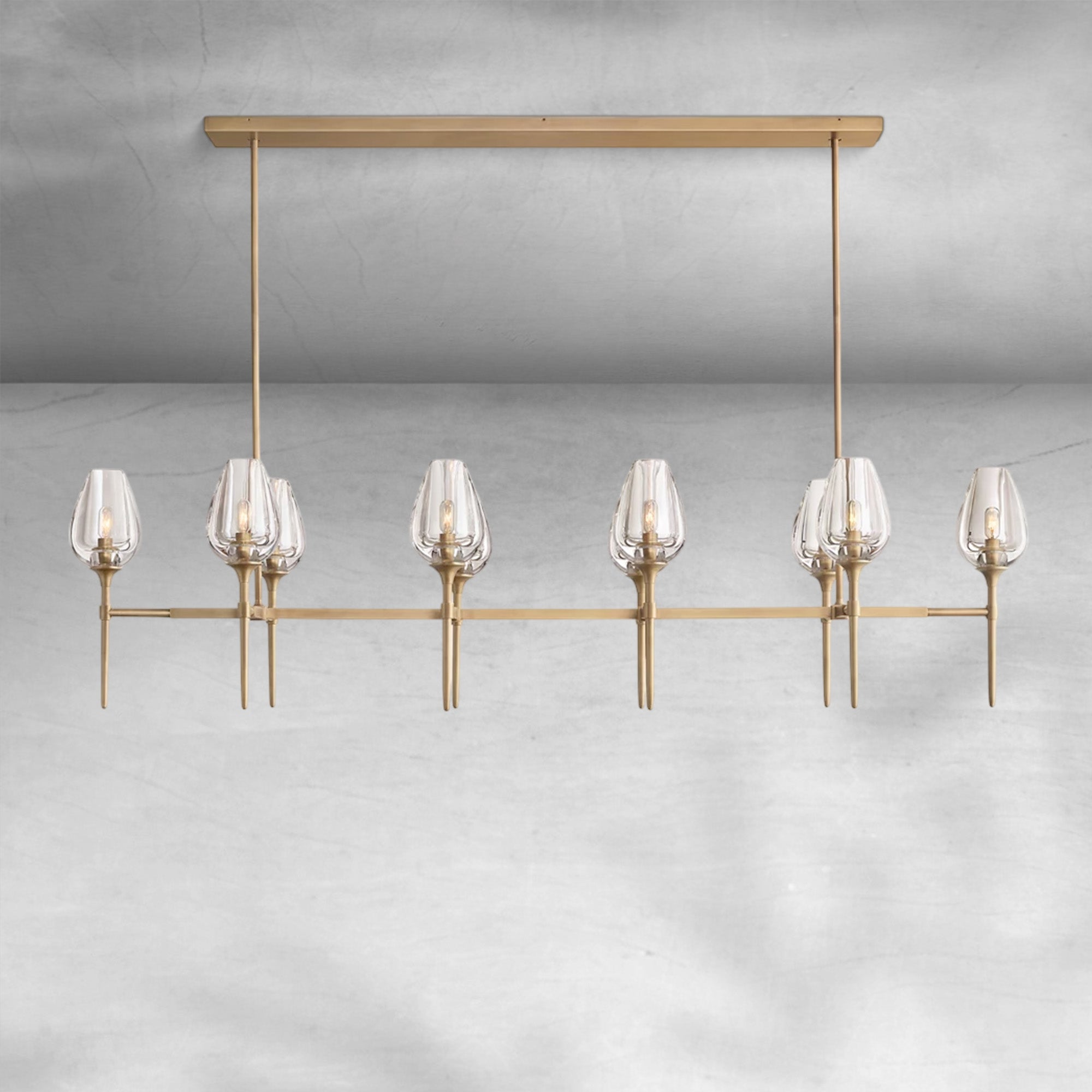 Tulipe Linear Chandelier 52", 65"