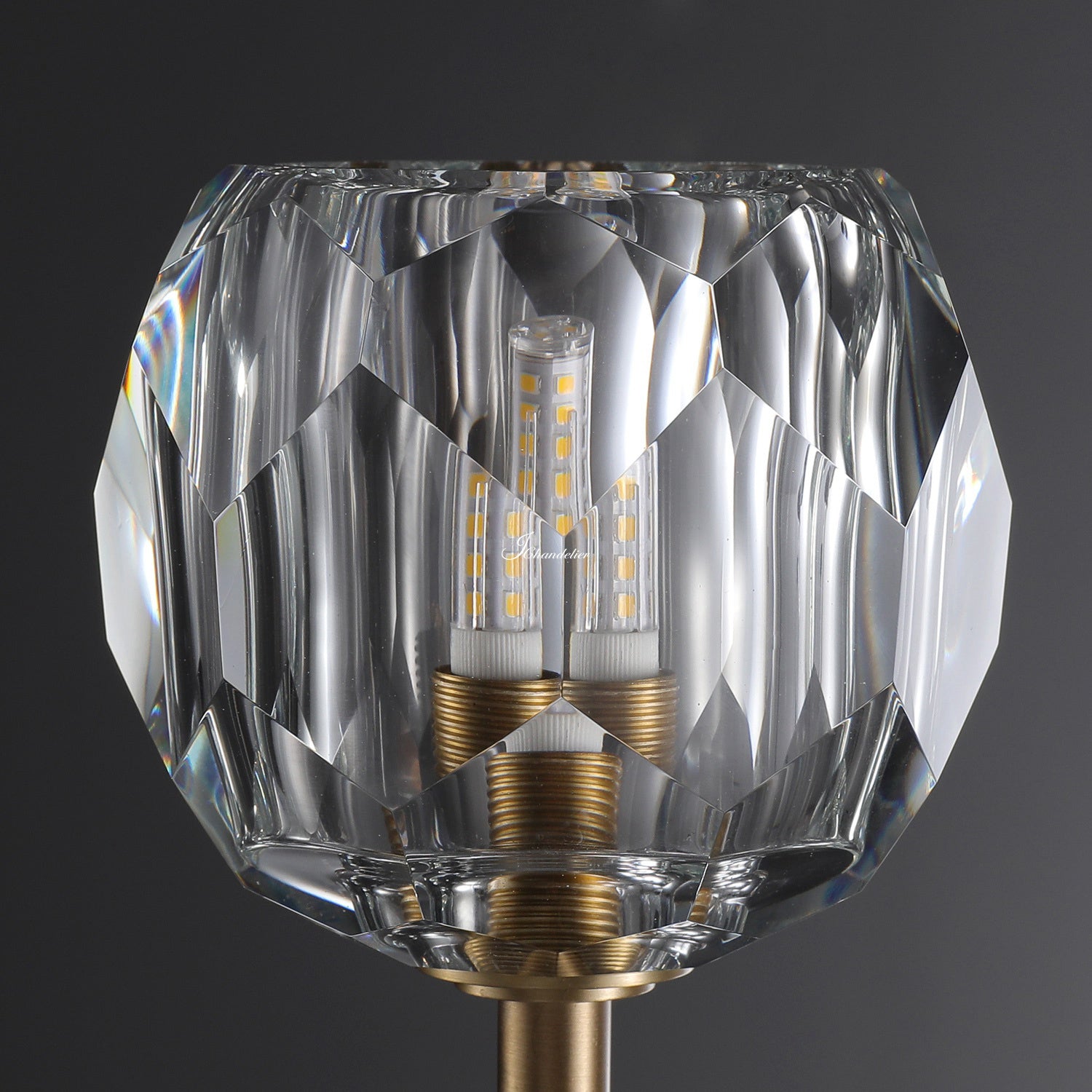 Bille De Crystal Glass Short Wall Sconce