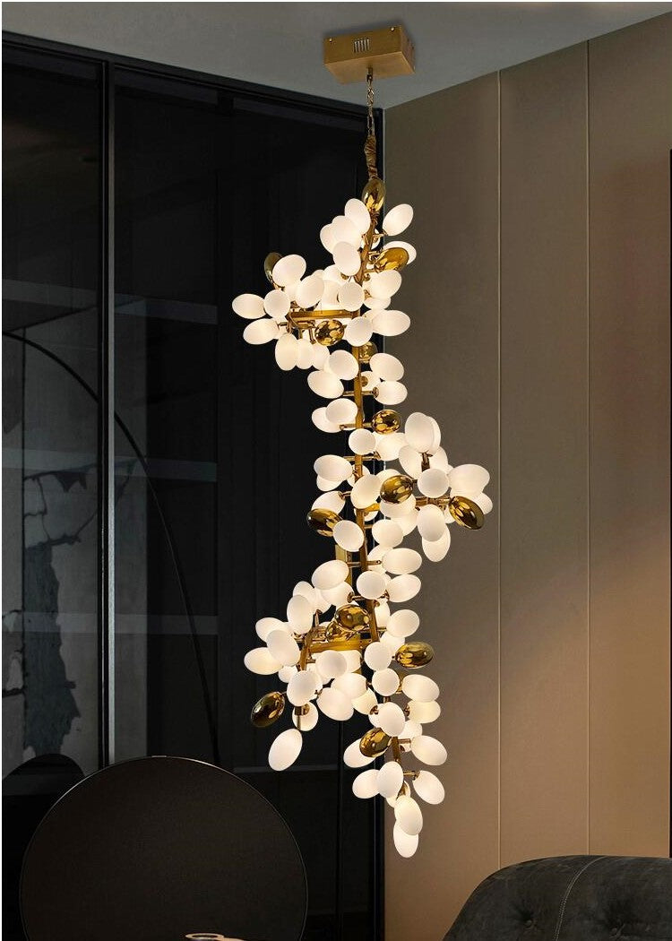 Kevin Luxury Escamoles Long Grape Chandelier, Popular Long Chandelier Chandeliers Kevinstudiolives H 78.7" * D 29.5" Warm Light