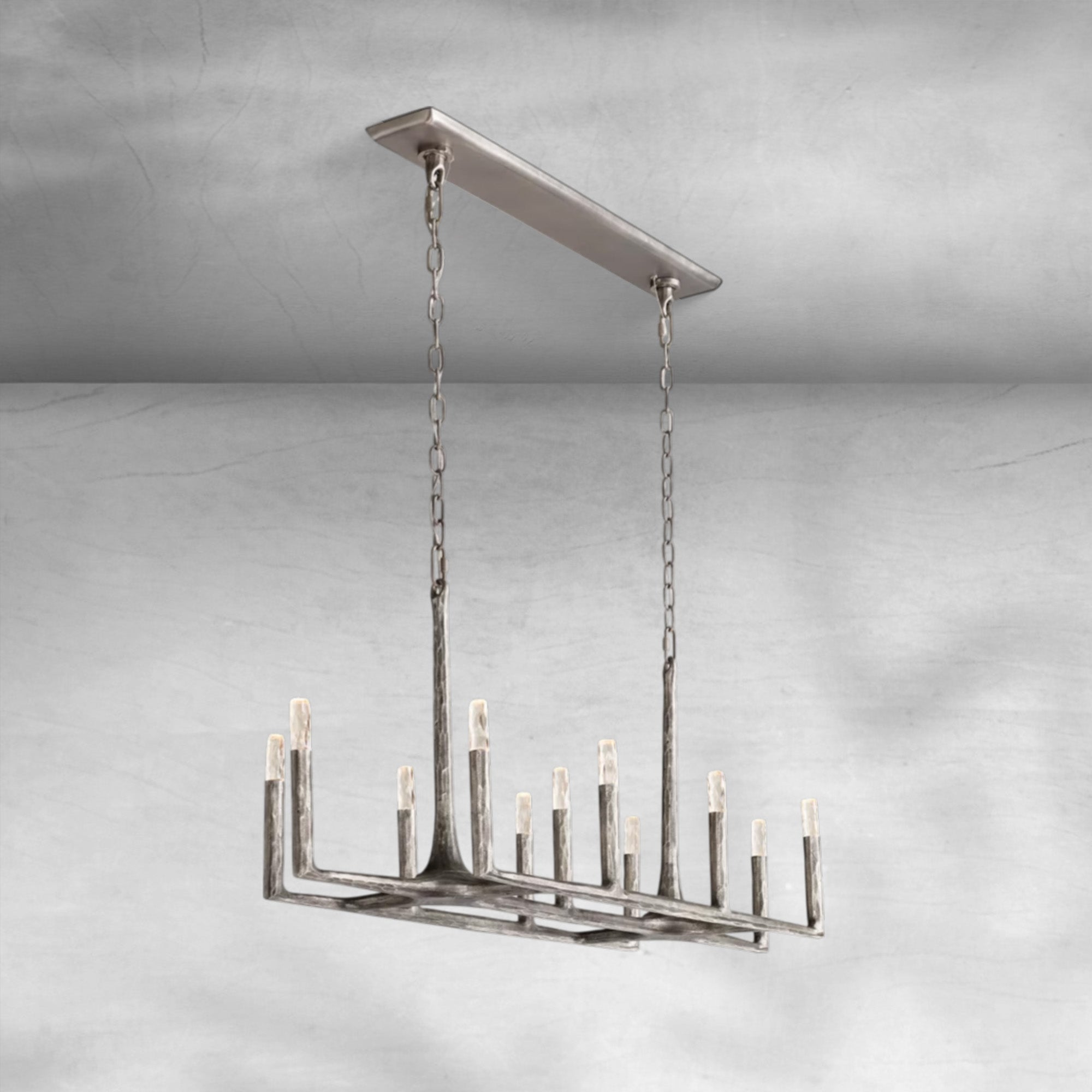 Thaddeas Forged Linear Chandelier 54"/72"/96"