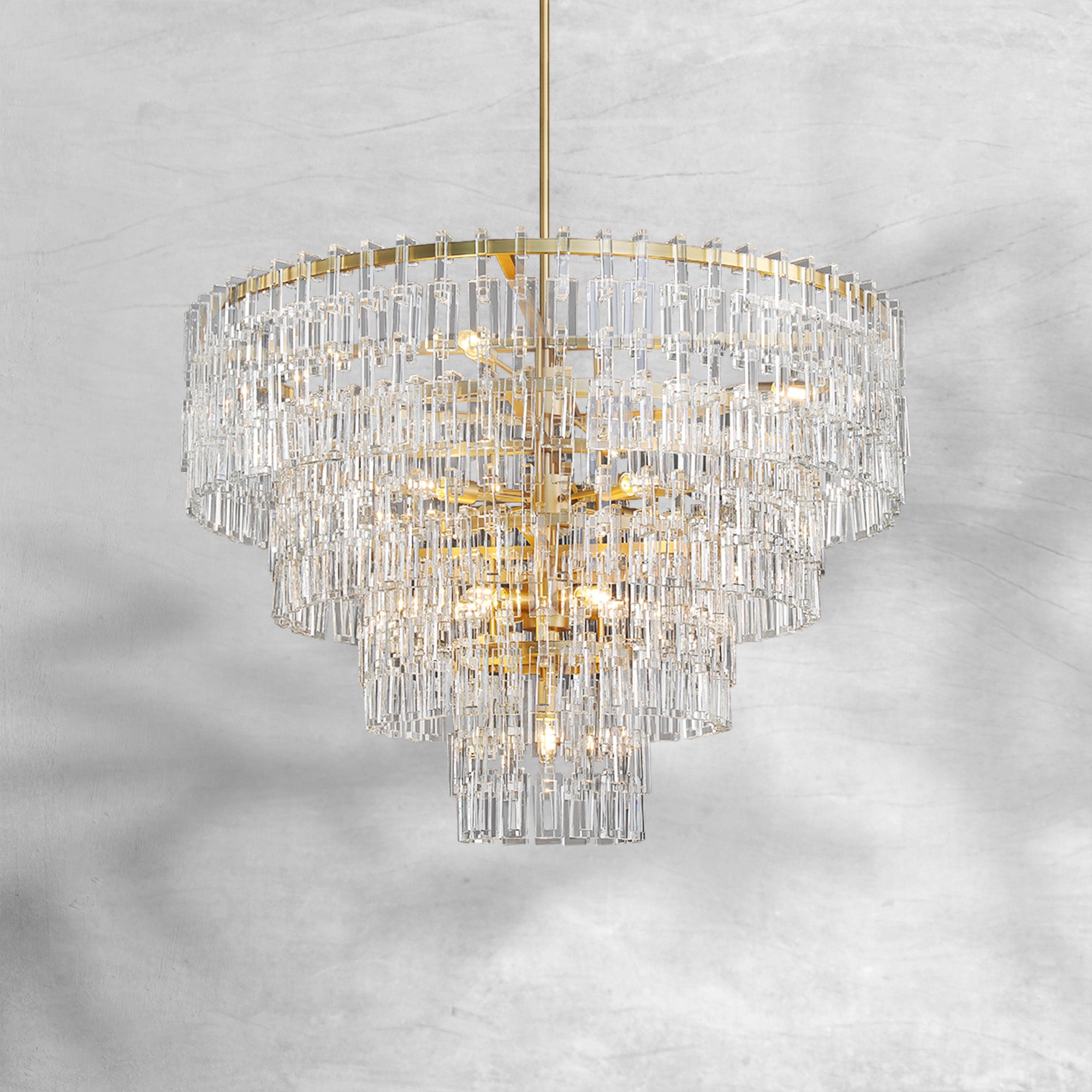 Marigan Modern Tiered Round Crystal Chandelier 36'', 48", 60"