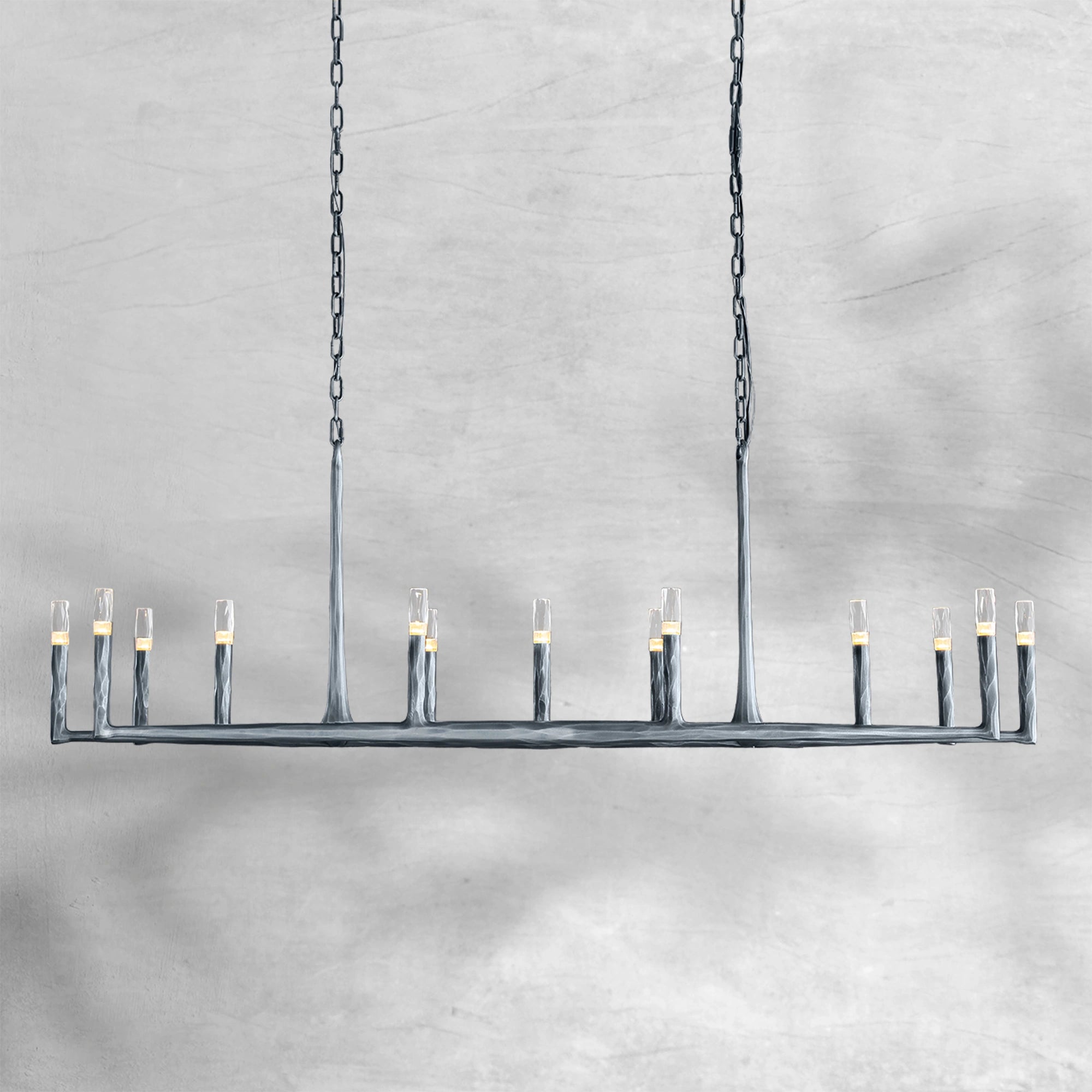 Thaddeas Forged Linear Chandelier 54"/72"/96"