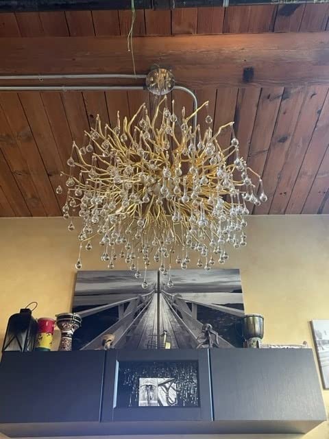 Stunning Tree Branch Crystal Chandelier With Clear Teardrop-shaped Glass Living/Dining Room Ceiling Lamp/Light Chandeliers Kevinstudiolives