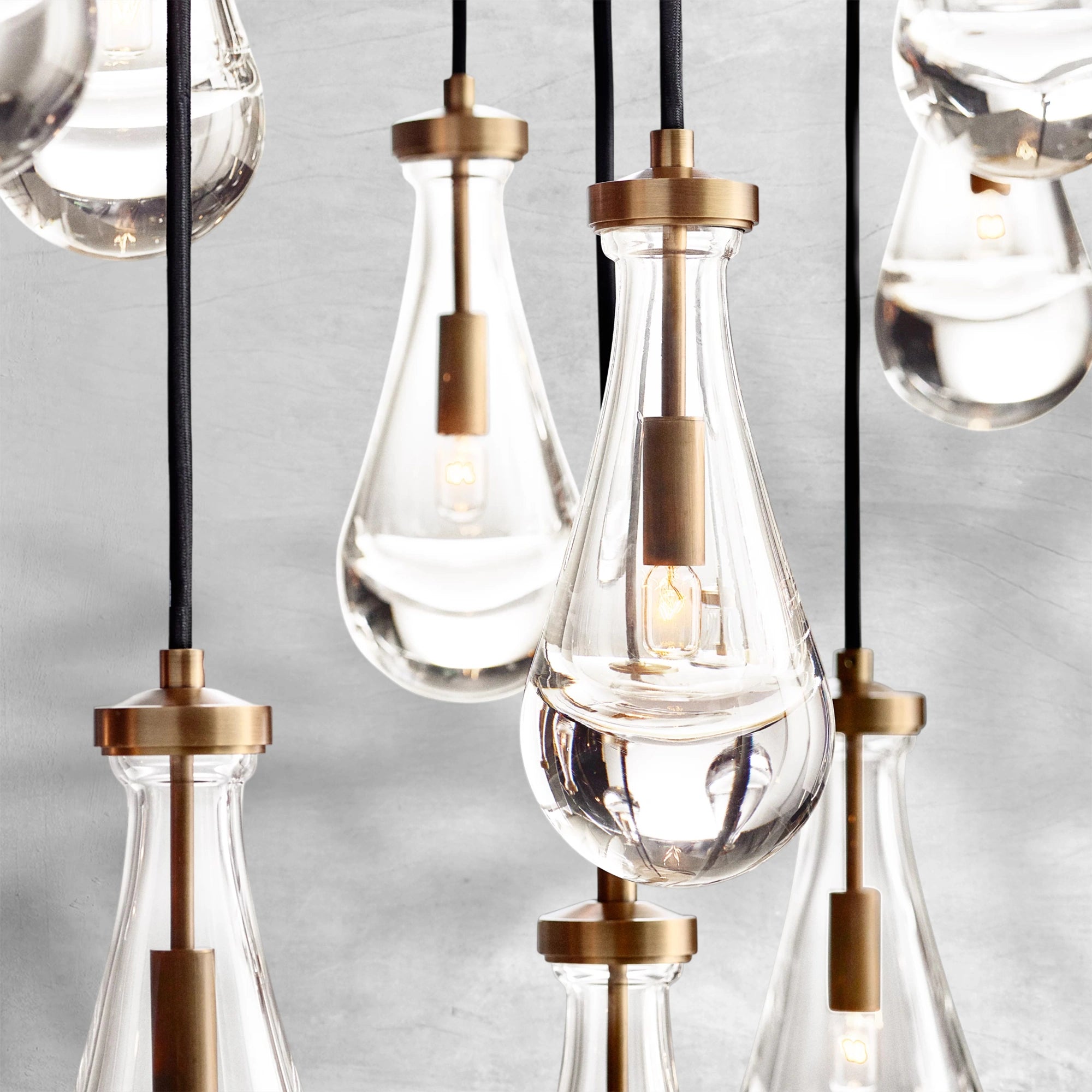 Raindrop Modern Linear Chandelier 54", 72"