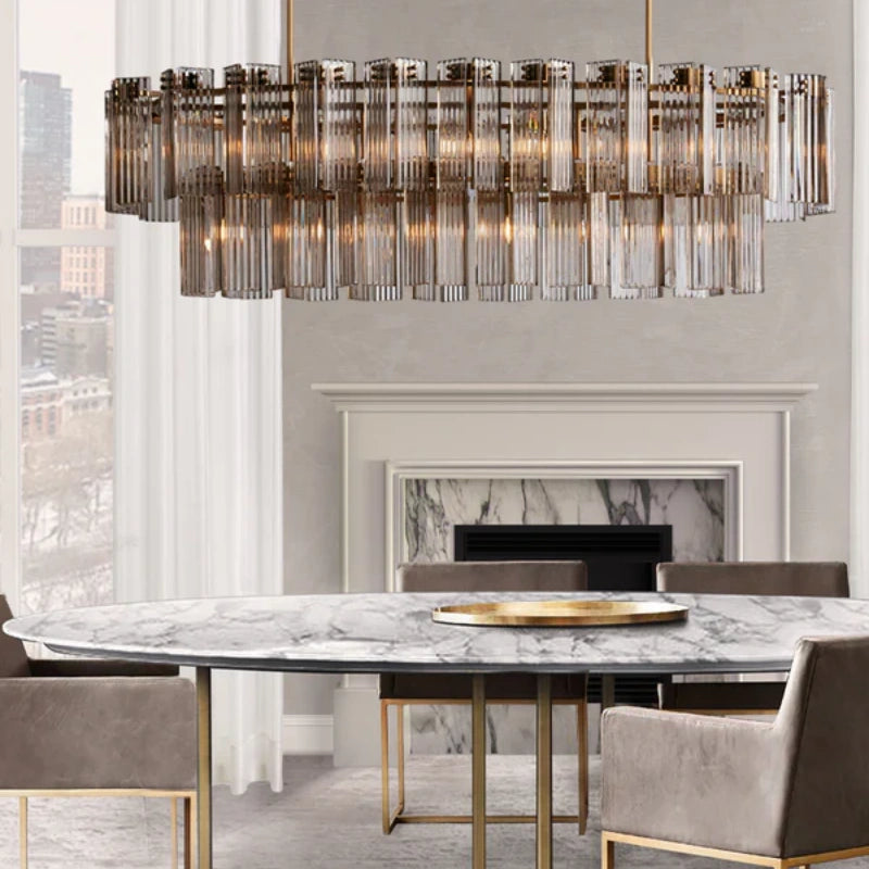 Delsie Oval Chandelier 51"63"72"