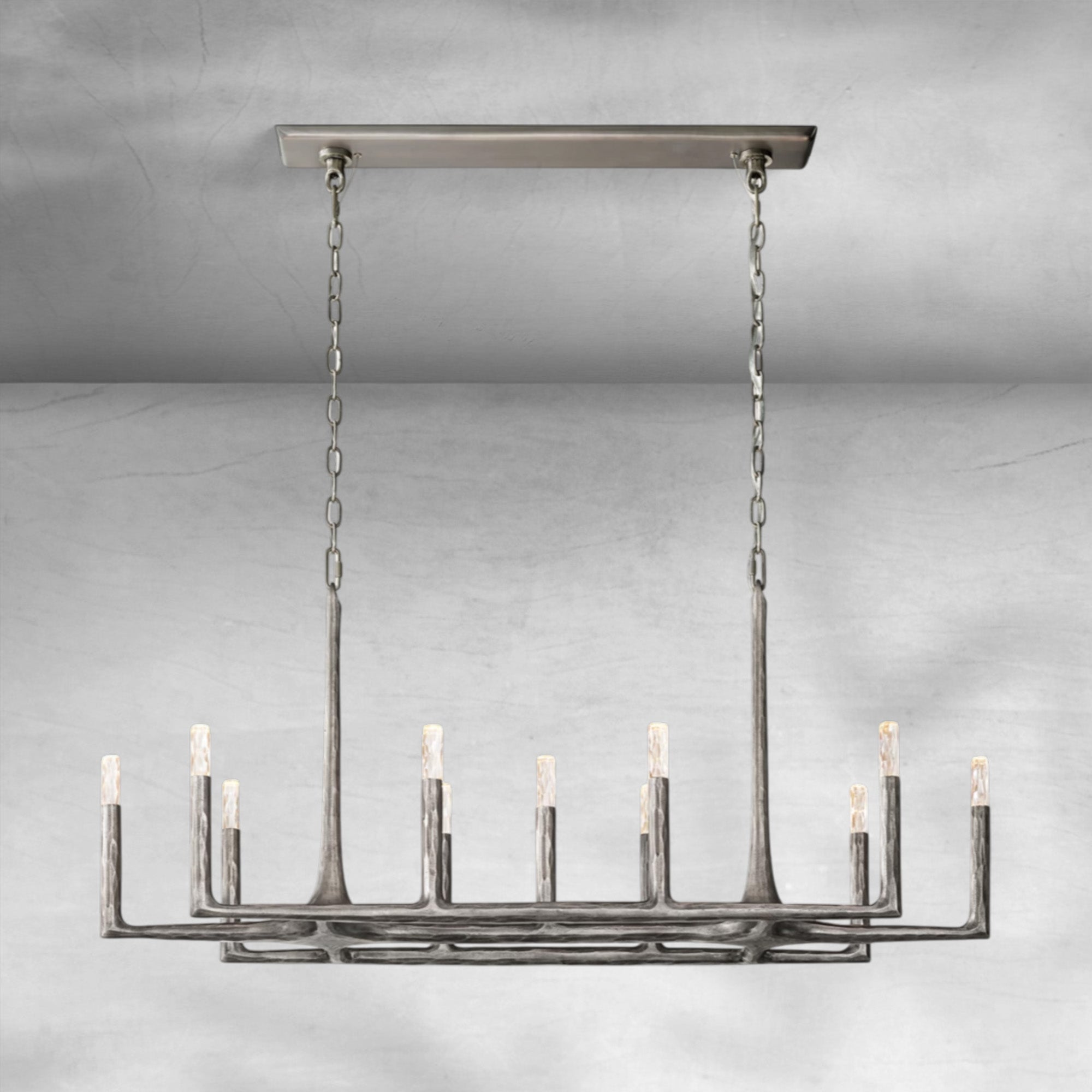 Thaddeas Forged Linear Chandelier 54"/72"/96"