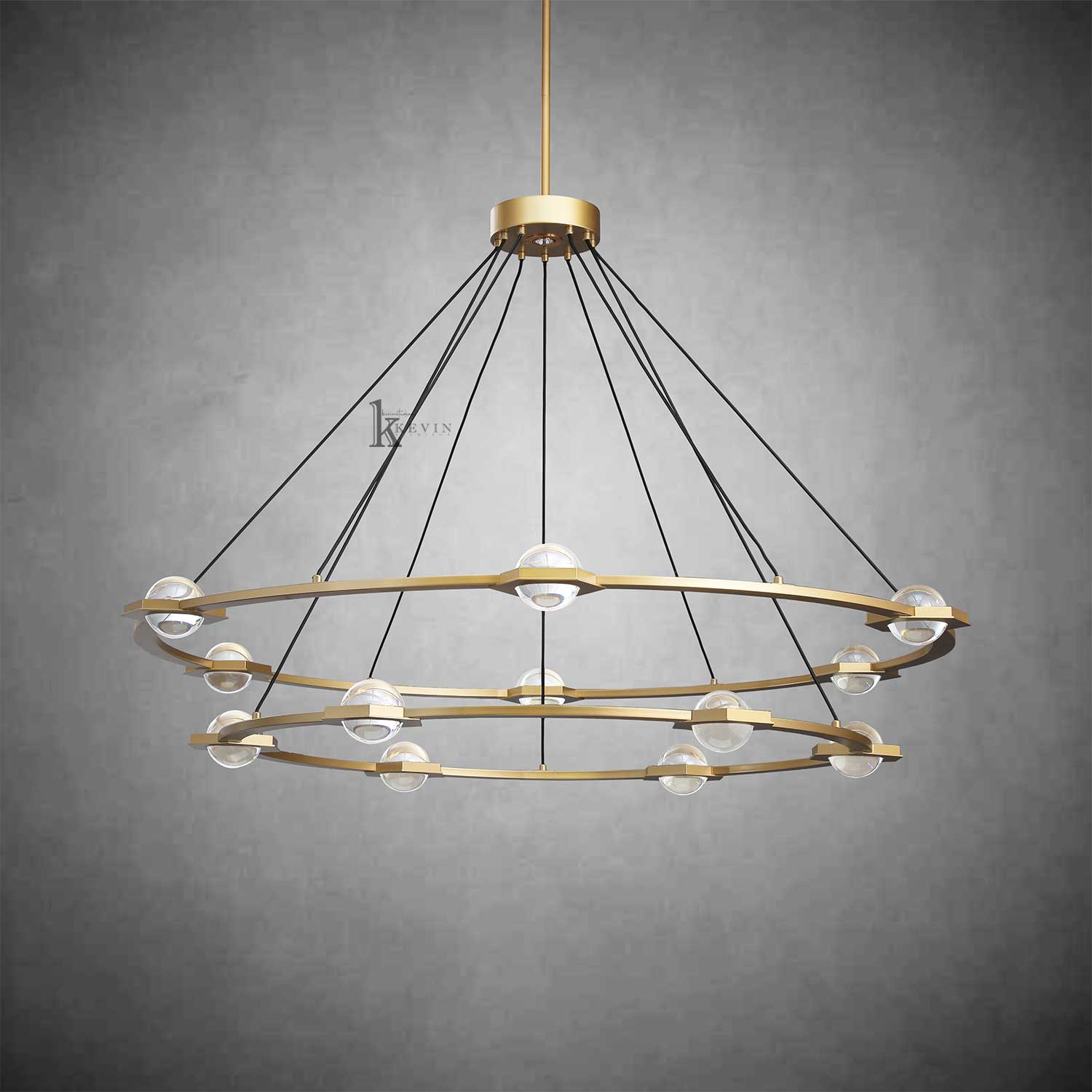 Eclatamt 2-Tier Round Chandelier 48" 60"