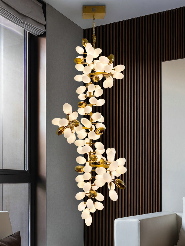 Kevin Luxury Escamoles Long Grape Chandelier, Popular Long Chandelier Chandeliers Kevinstudiolives