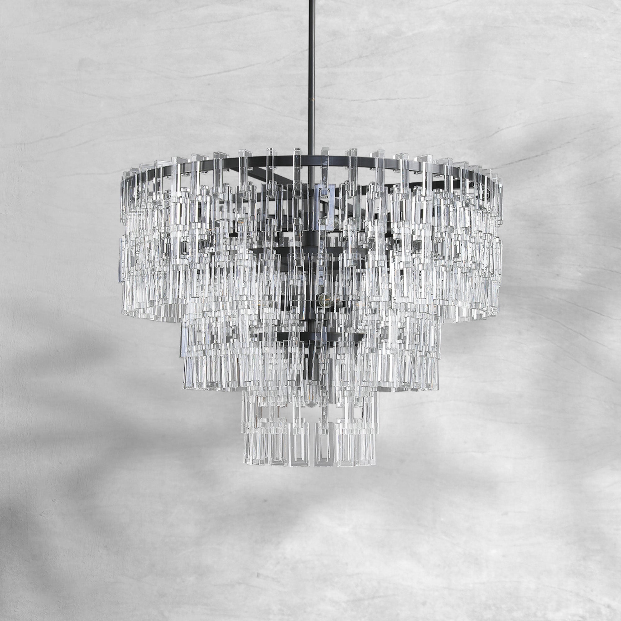 Marigan Modern Tiered Round Crystal Chandelier 36'', 48", 60"