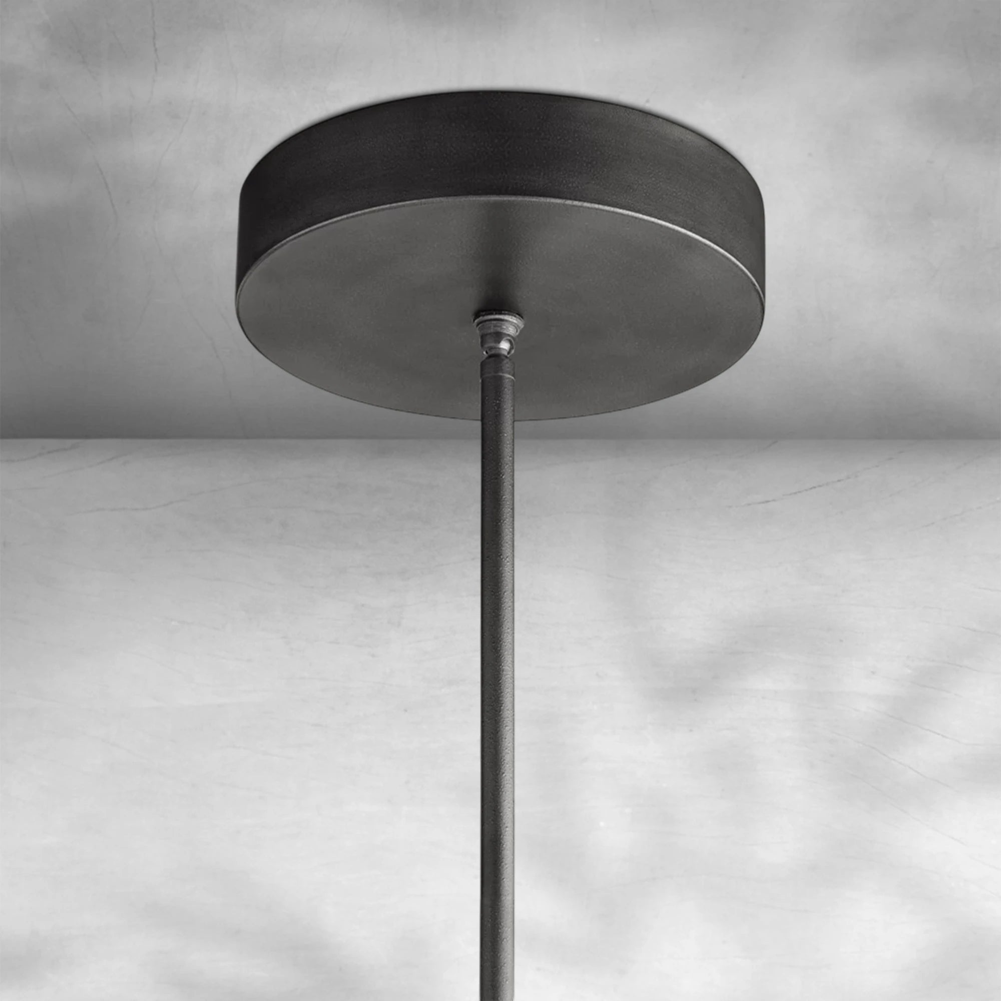 Peral Round & Retangular Black Chandelier