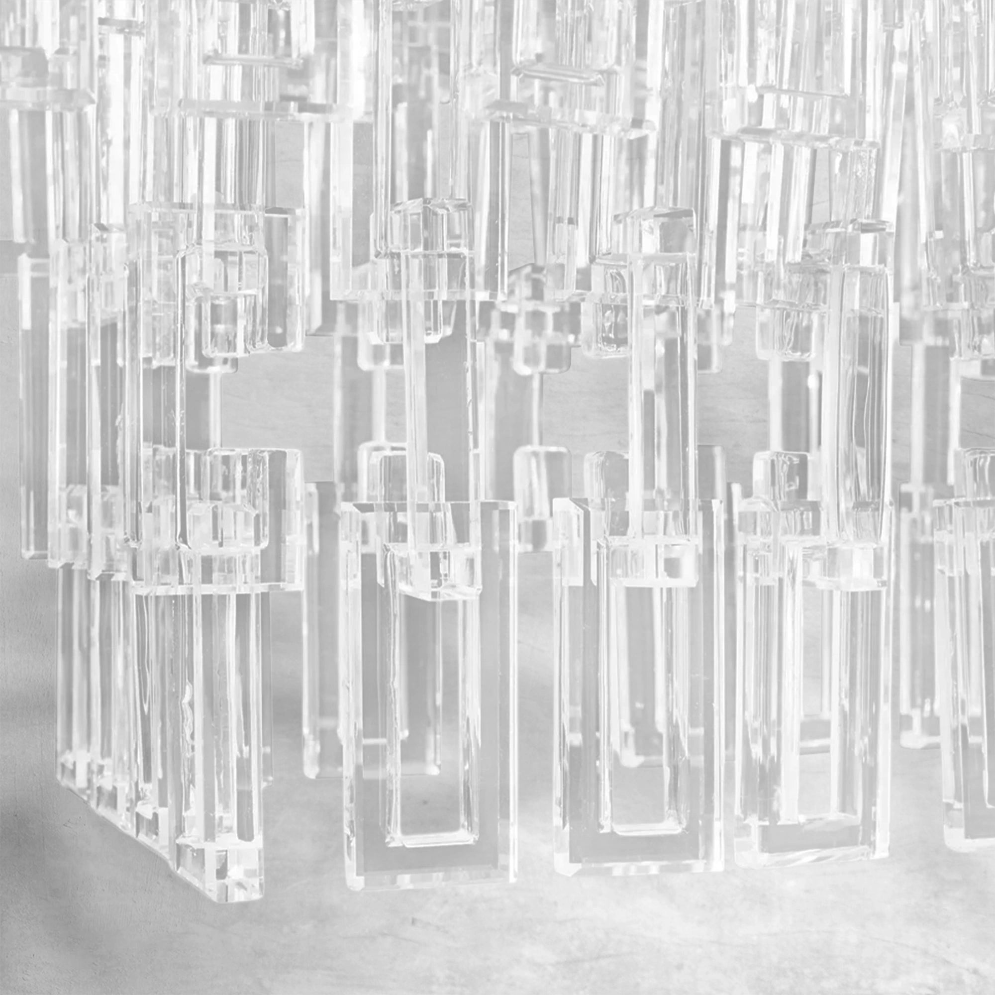 Marigan Crystal Rectangle Chandelier 60" Over Dining Table