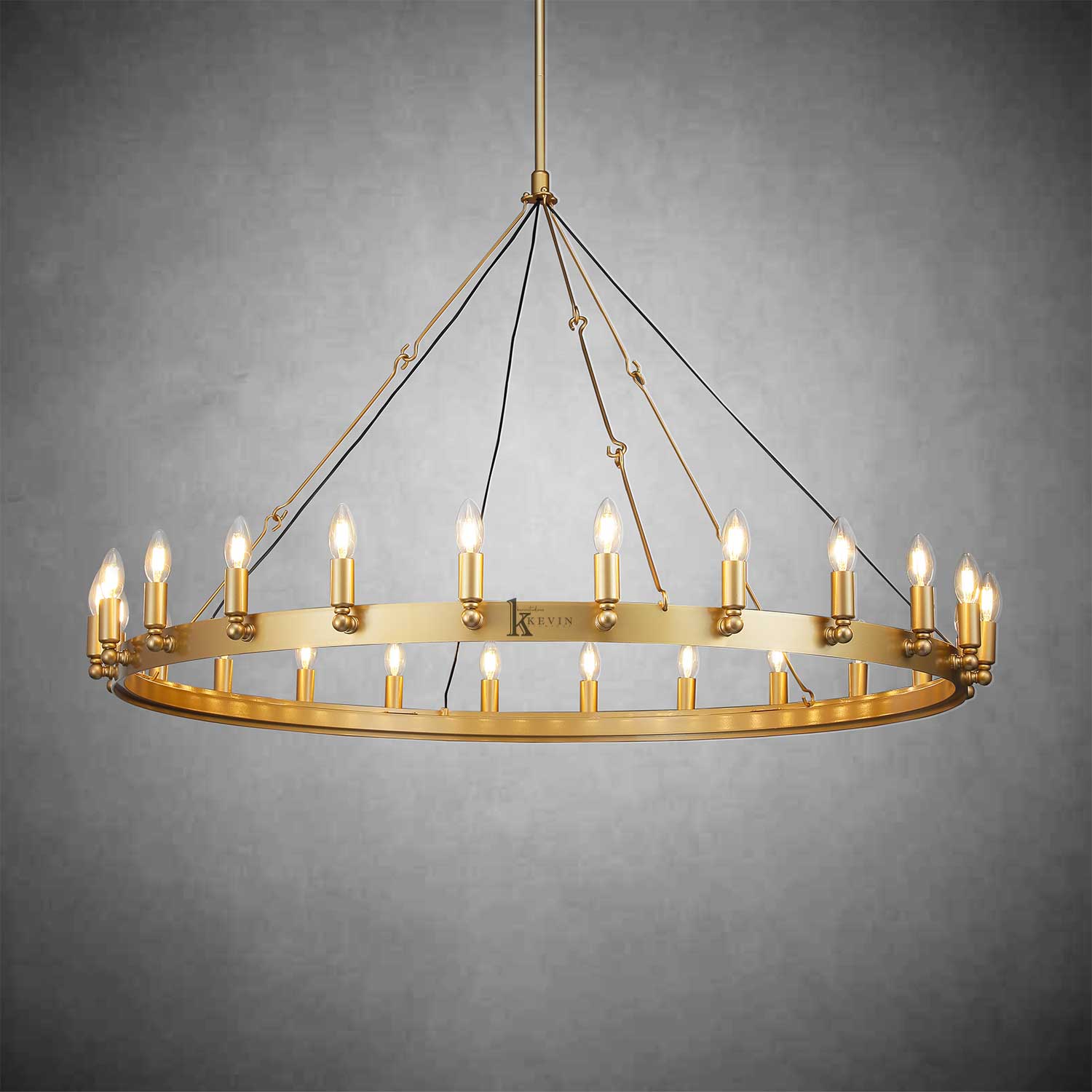 Camina Vintage Filament Round Chandelier 26"/38"/50"/73"