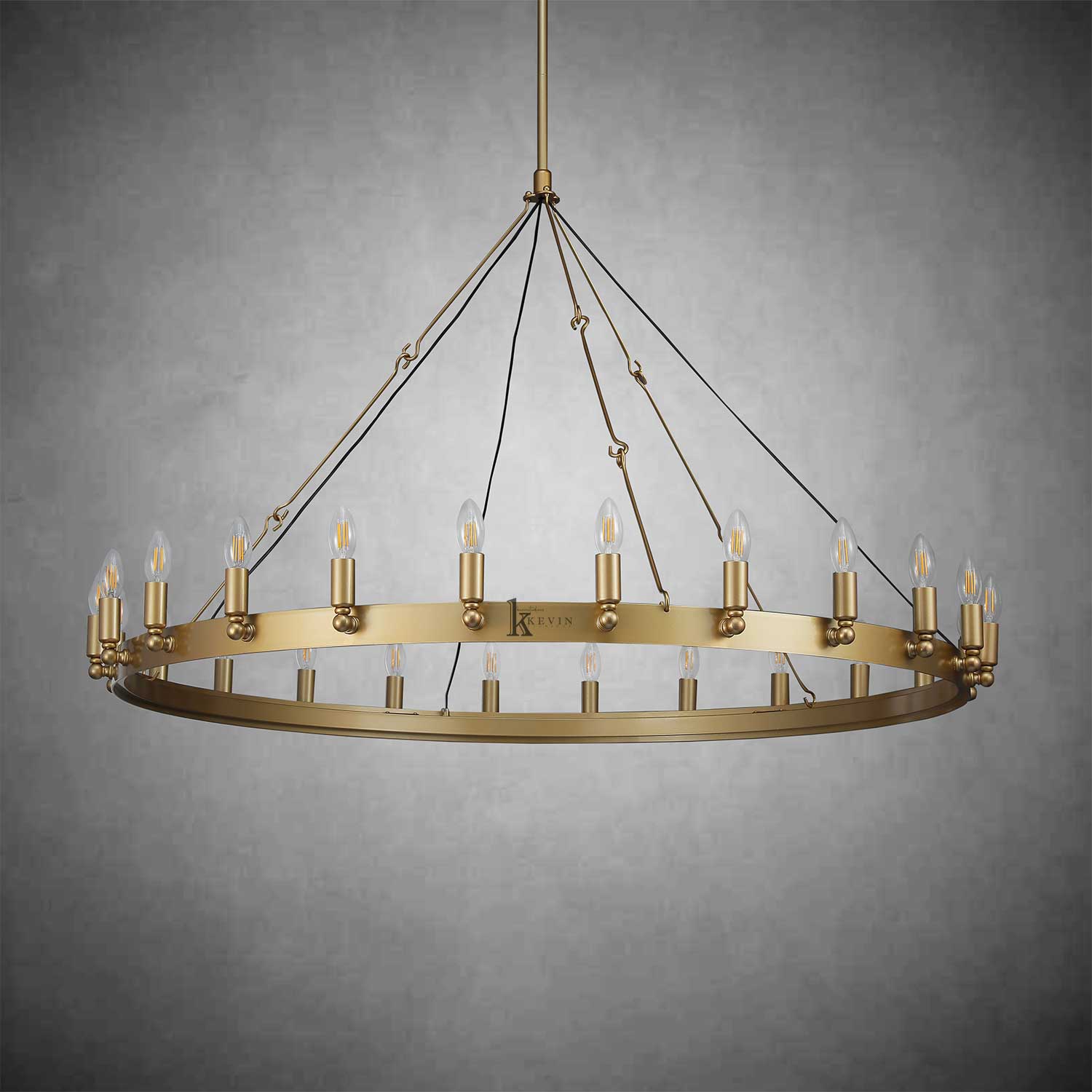 Camina Vintage Filament Round Chandelier 26"/38"/50"/73"