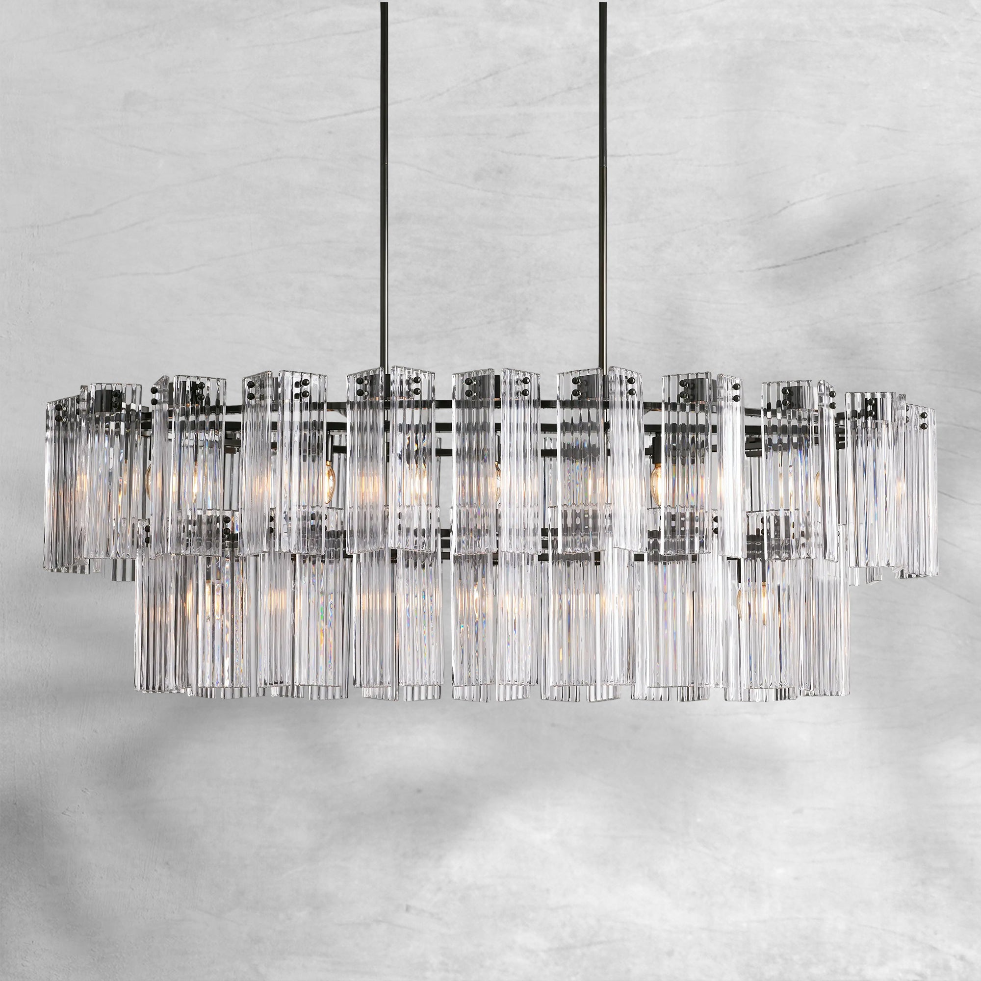 Delsie Oval Chandelier 51"63"72"