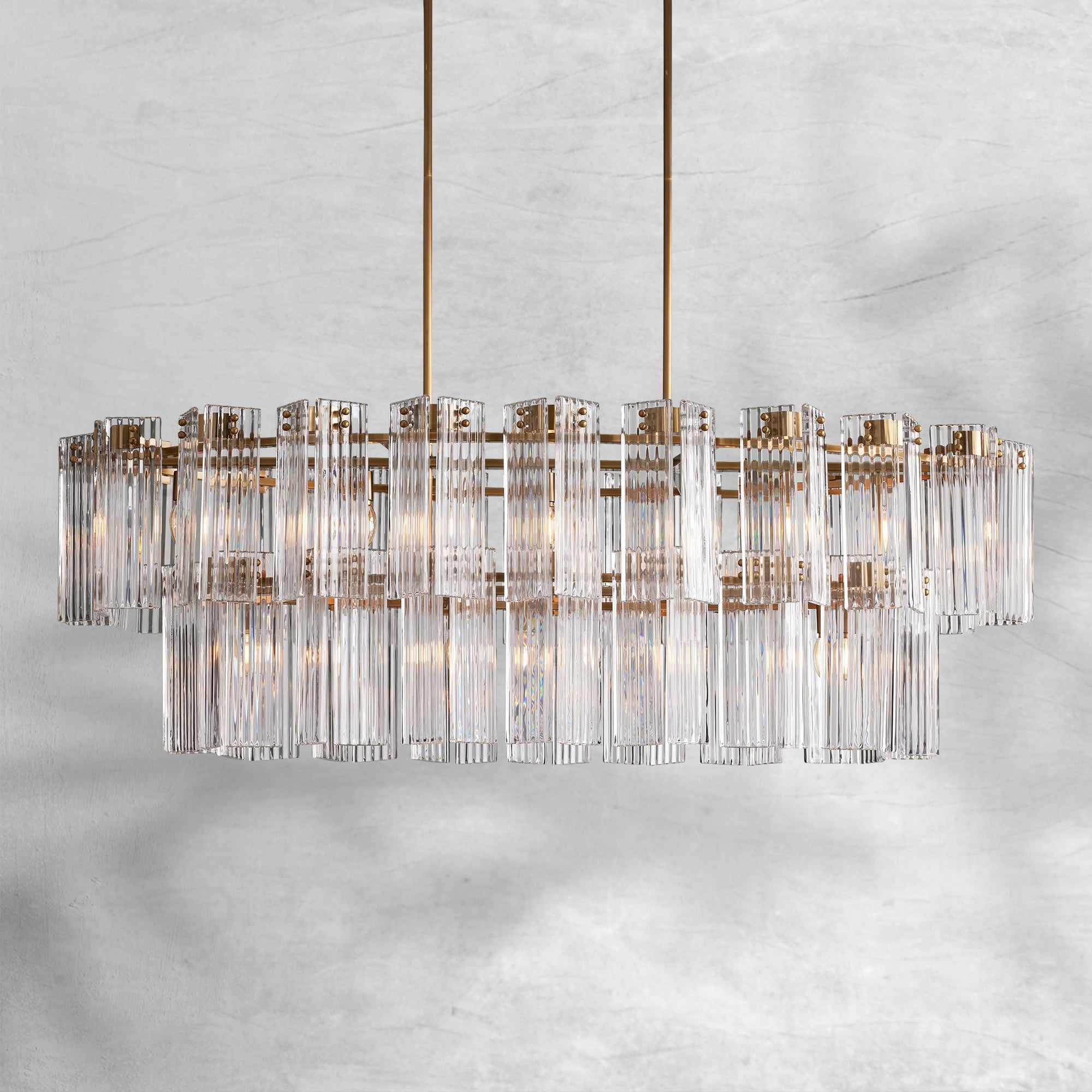 Delsie Oval Chandelier 51"63"72"