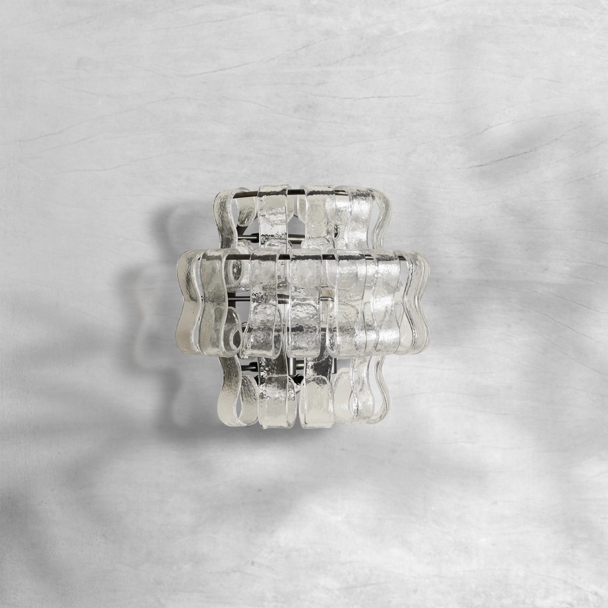 Ghiaccio Modern Glass Bedroom Wall Sconces