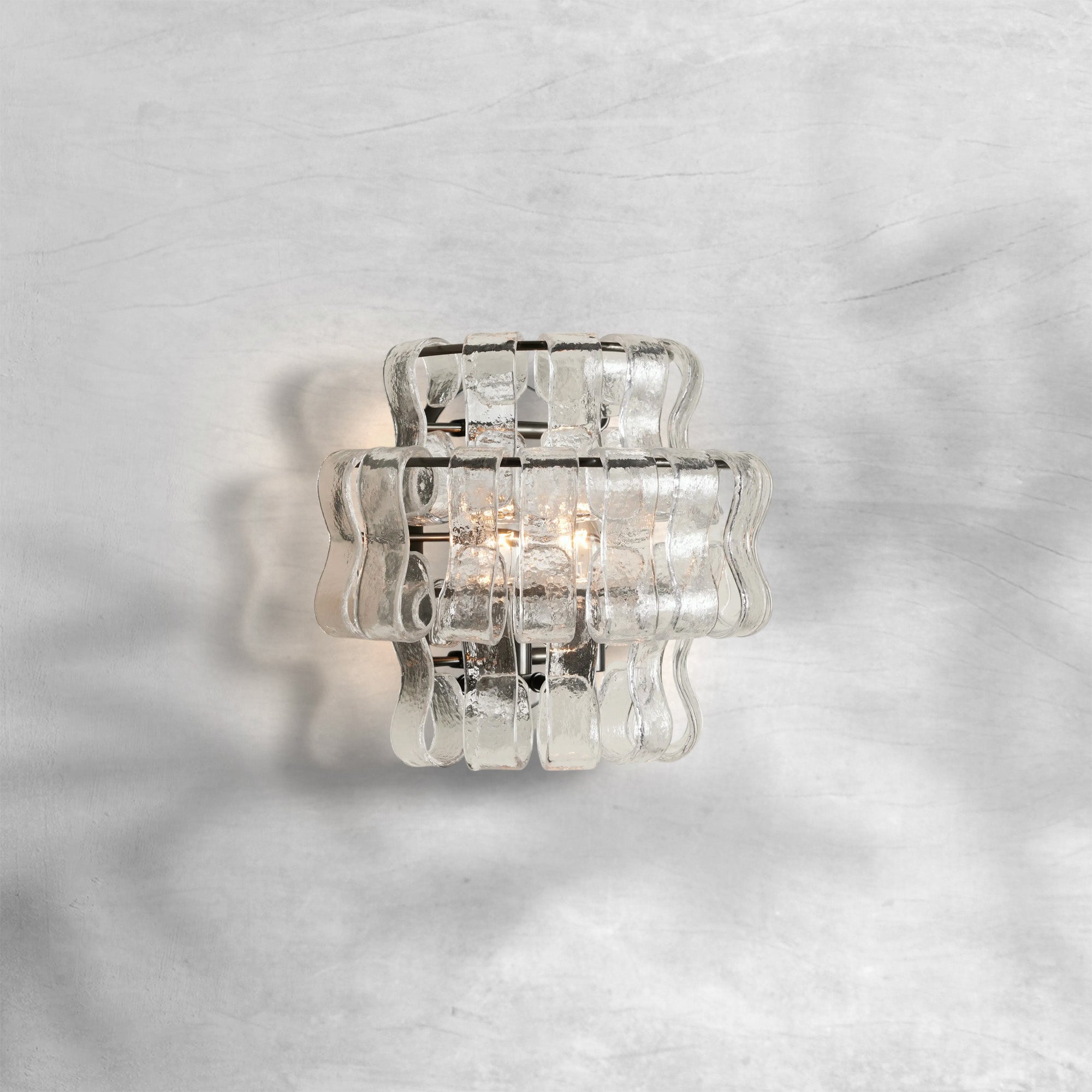 Ghiaccio Modern Glass Bedroom Wall Sconces