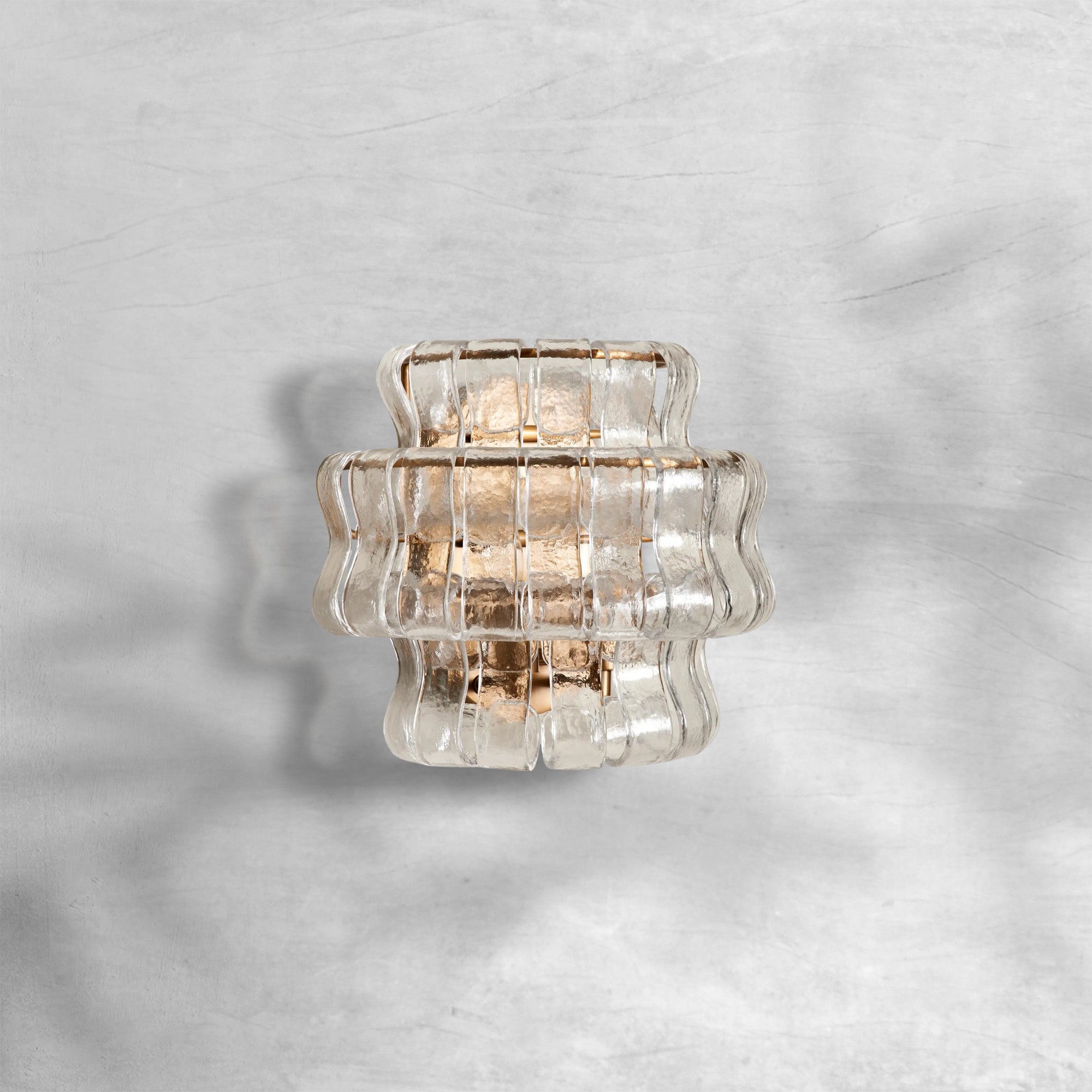 Ghiaccio Modern Glass Bedroom Wall Sconces