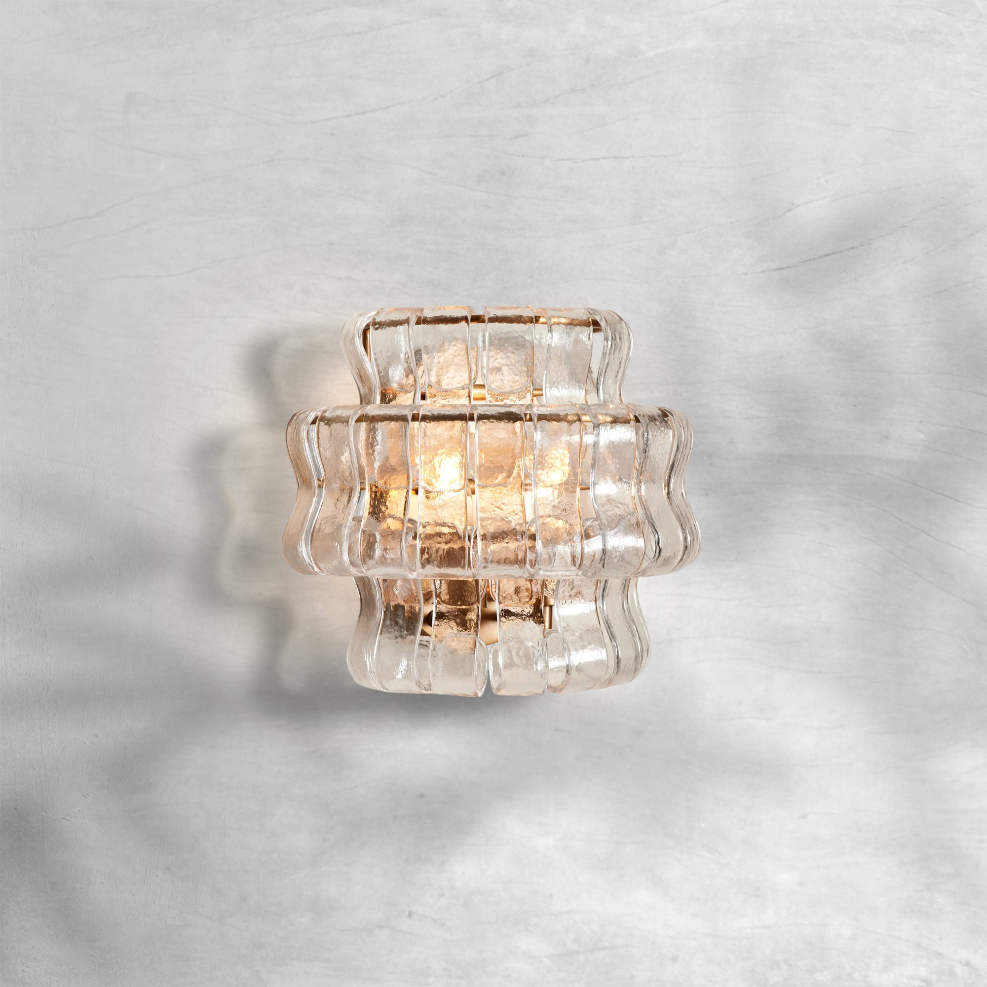 Ghiaccio Modern Glass Bedroom Wall Sconces