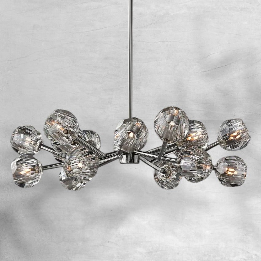 Bille De Crystal Round Chandelier 36"