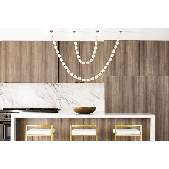 Luxury Crystal Beaded Long Chandelier for High Ceiling 12ft/10ft(customize) Pendant Light Kevin Studio