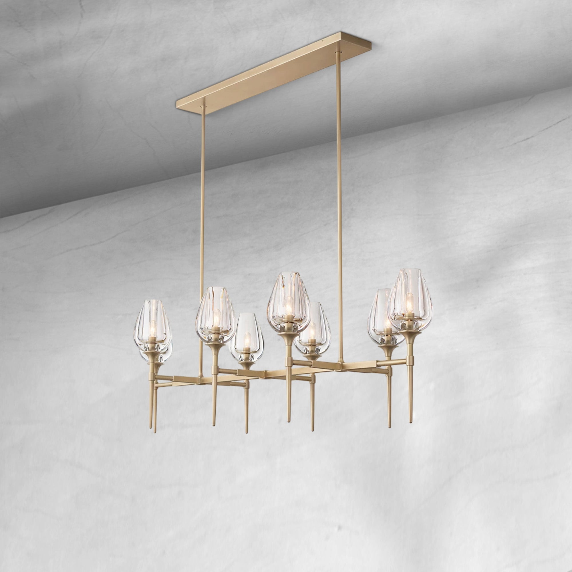 Tulipe Linear Chandelier 52", 65"