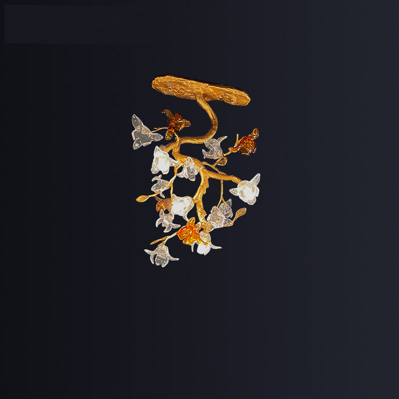 Luxury Villa Elegant Villa Blossom and Branch Chandelier, Kevin Studio 11.81" W x 19.69" H