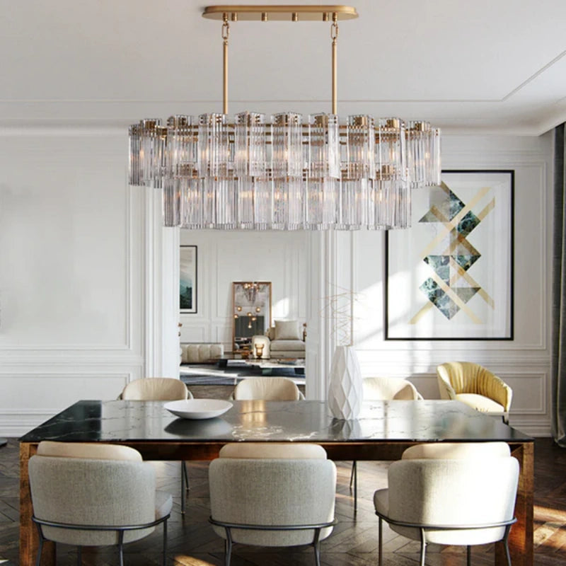 Delsie Oval Chandelier 51"63"72"