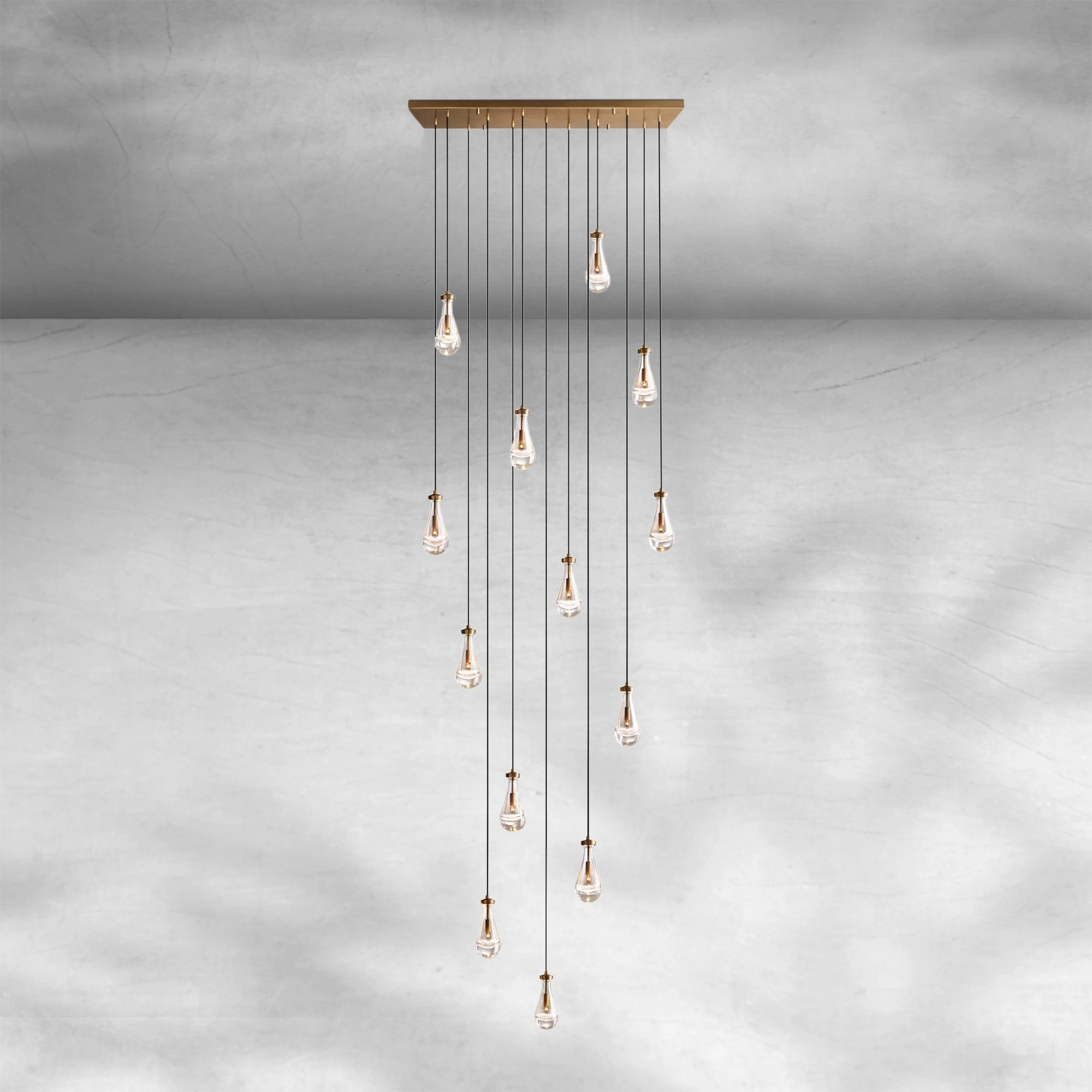 Raindrop Modern Linear Chandelier 54", 72"