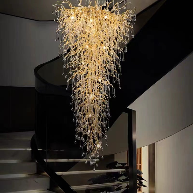 Water Drop Crystal Chandelier For Foyer/Staircase Chandeliers Kevinstudiolives