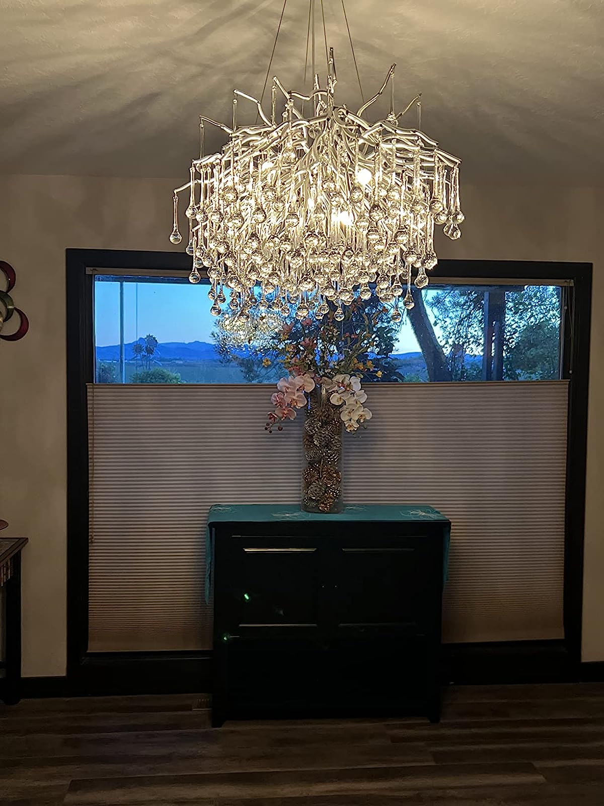 Stunning Tree Branch Crystal Chandelier With Clear Teardrop-shaped Glass Living/Dining Room Ceiling Lamp/Light Chandeliers Kevinstudiolives