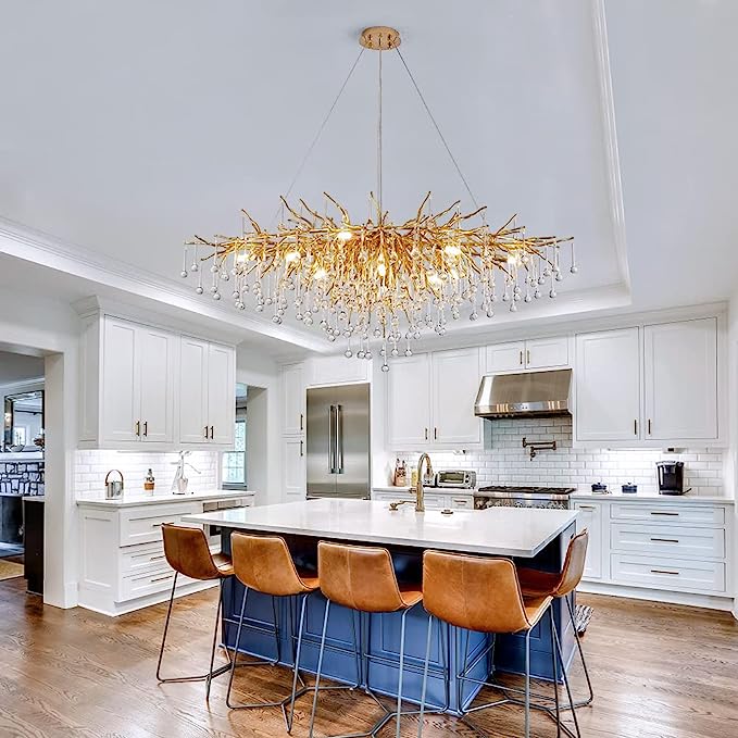 Stunning Tree Branch Crystal Chandelier With Clear Teardrop-shaped Glass Living/Dining Room Ceiling Lamp/Light Chandeliers Kevinstudiolives