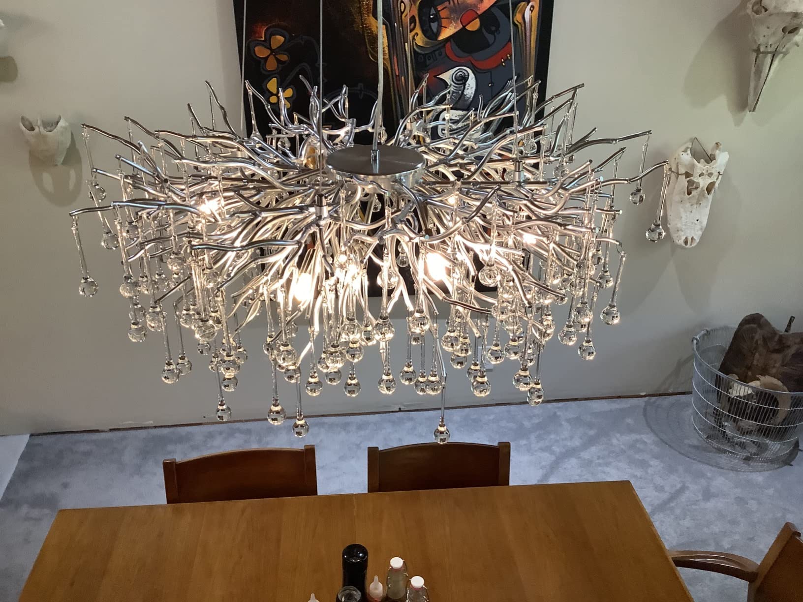 Stunning Tree Branch Crystal Chandelier With Clear Teardrop-shaped Glass Living/Dining Room Ceiling Lamp/Light Chandeliers Kevinstudiolives