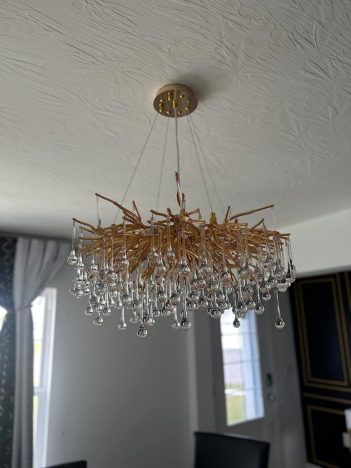 Stunning Tree Branch Crystal Chandelier With Clear Teardrop-shaped Glass Living/Dining Room Ceiling Lamp/Light Chandeliers Kevinstudiolives
