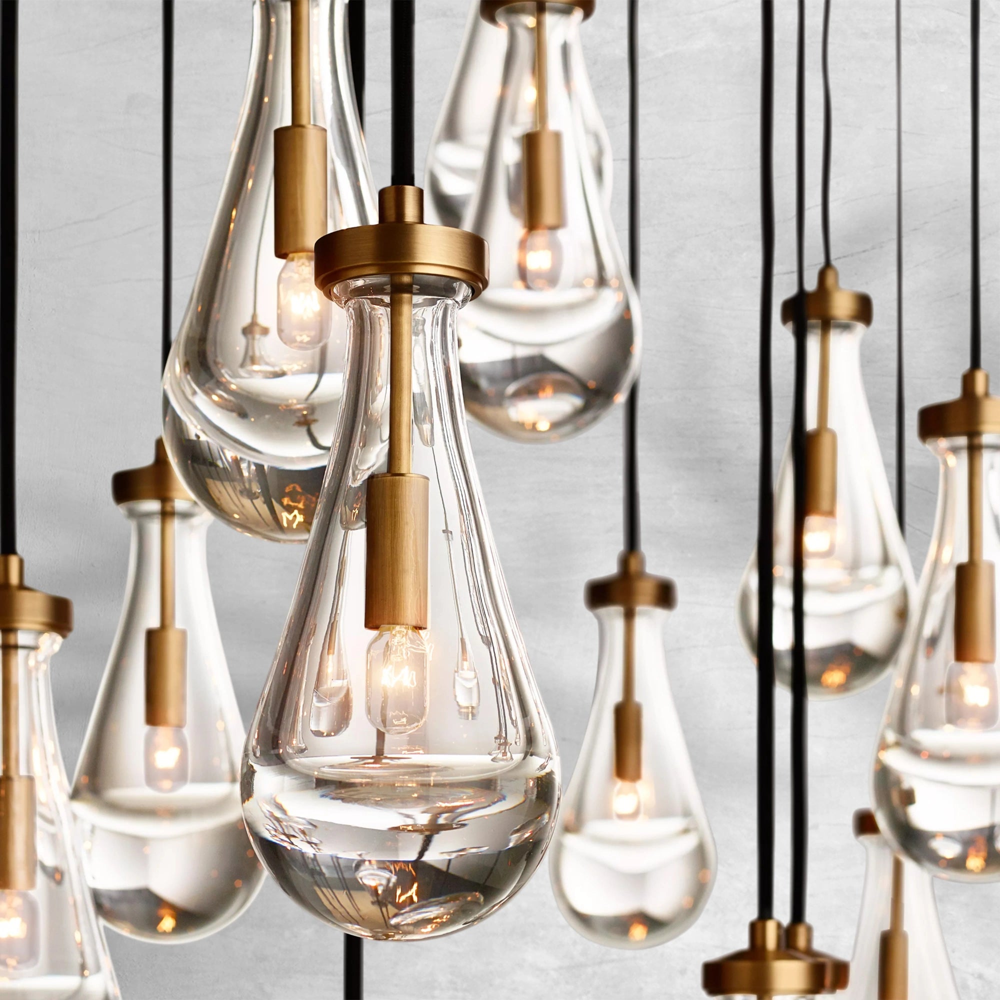 Raindrop Modern Linear Chandelier 54", 72"